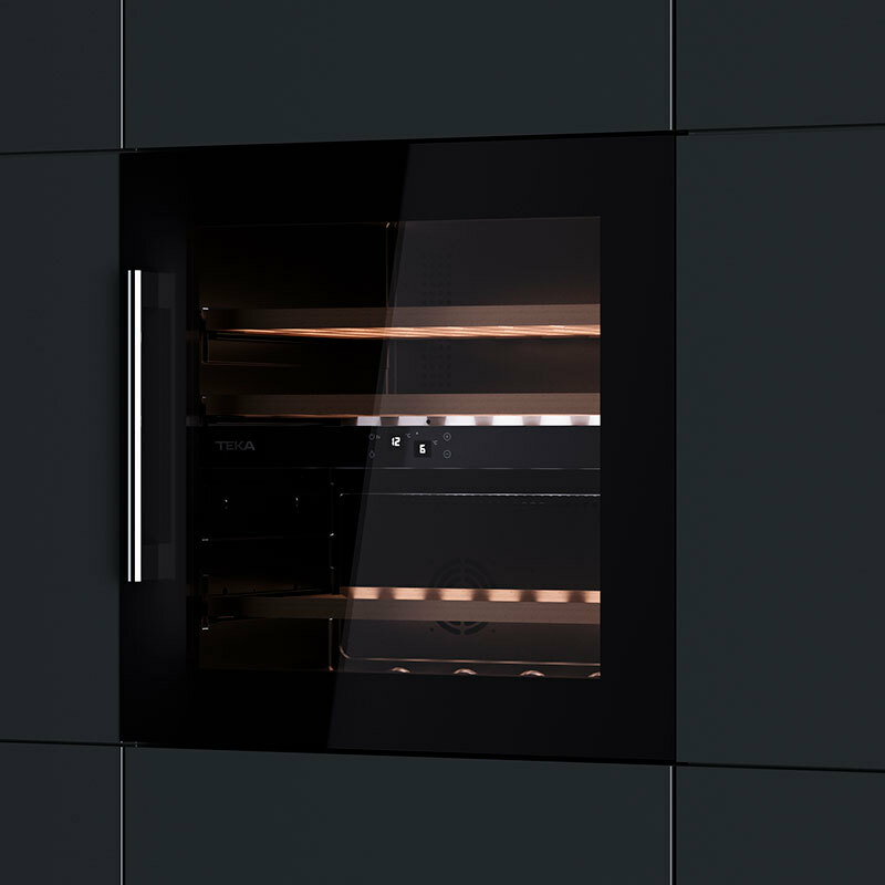 Vinoteca integrable Teka RVI 20041 GBK – 41 botellas, 3 zonas, protección UV