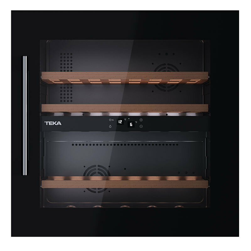 Vinoteca integrable Teka RVI 20041 GBK – 41 botellas, 3 zonas, protección UV