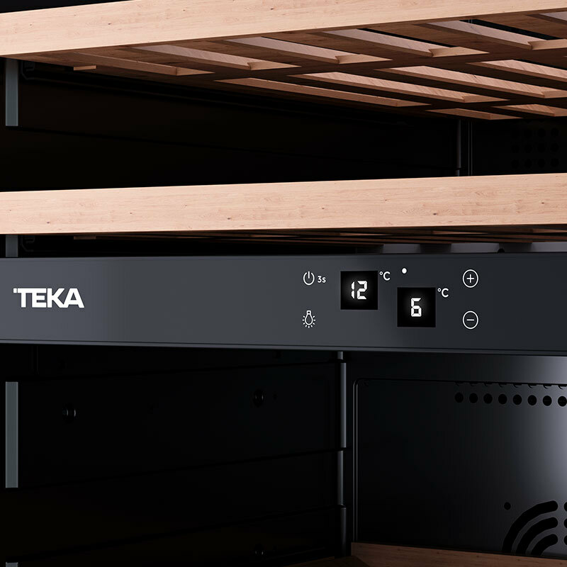 Vinoteca integrable Teka RVI 20041 GBK – 41 botellas, 3 zonas, protección UV