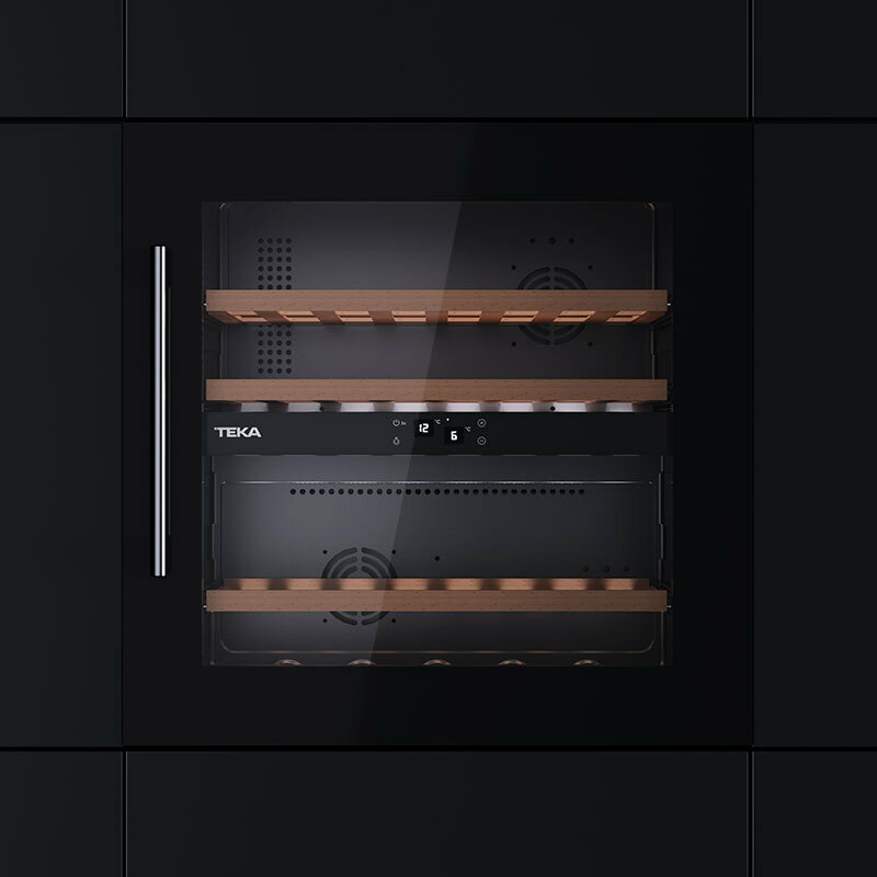 Vinoteca integrable Teka RVI 20041 GBK – 41 botellas, 3 zonas, protección UV