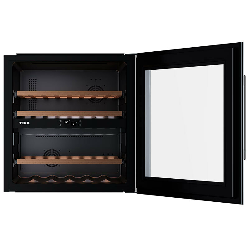 Vinoteca integrable Teka RVI 20041 GBK – 41 botellas, 3 zonas, protección UV