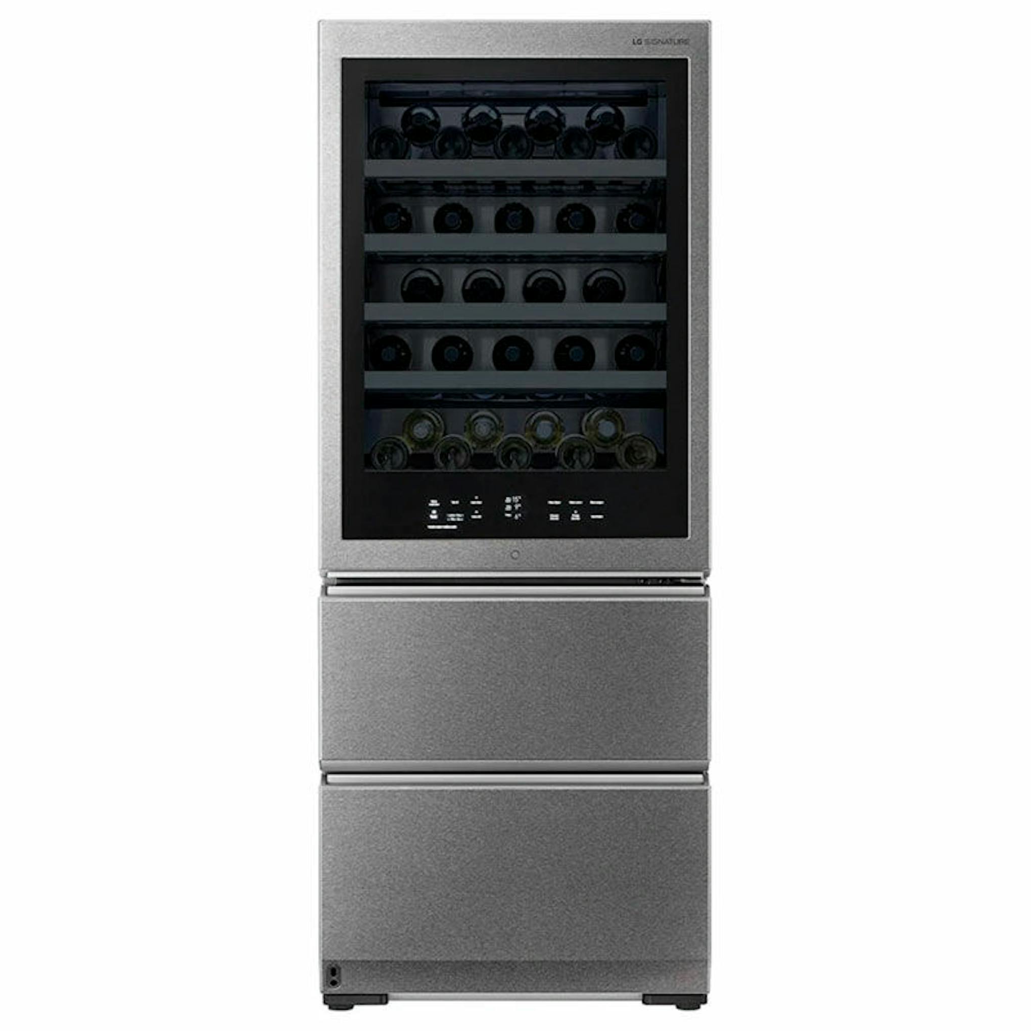 Vinoteca LG LSR200W de 65 botellas, 3 zonas, vista frontal