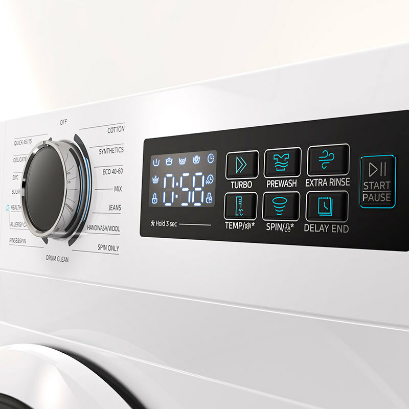 Lavadora carga frontal Midea MF110W100BA10/W-ES – 10 kg, 1400 rpm, Motor Inverter