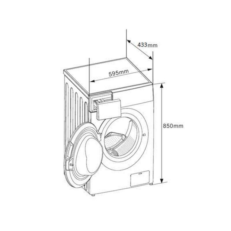Lavadora de carga frontal Midea MF100W60/1/W-ES – 6 kg, 15 programas, 1.000 rpm