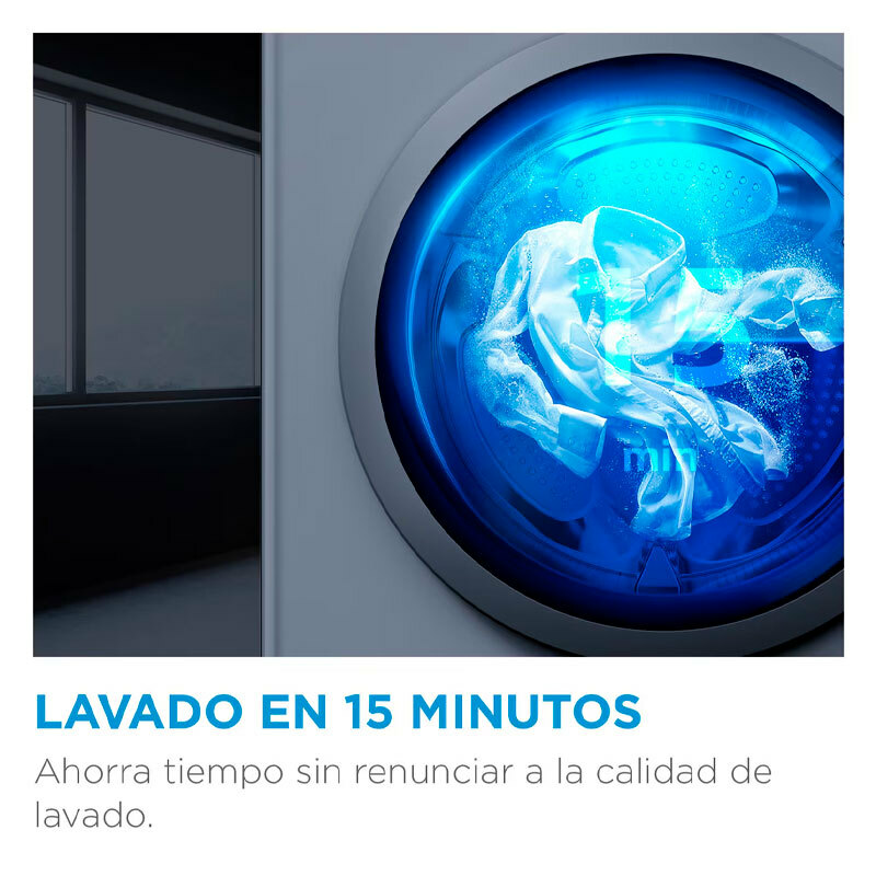 Lavadora carga frontal Midea MF100W70/1/W-ES – 7 kg, 1.200 rpm, lavado rápido 15 min