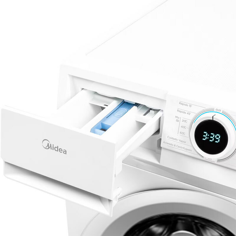 Lavadora Midea MF100W80B/1/W-ES – 8 kg, Inverter BLDC, 15 programas