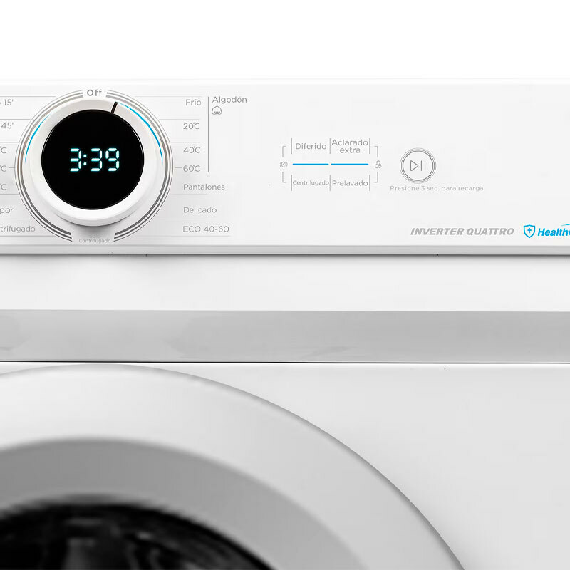 Lavadora Midea MF100W80B/1/W-ES – 8 kg, Inverter BLDC, 15 programas