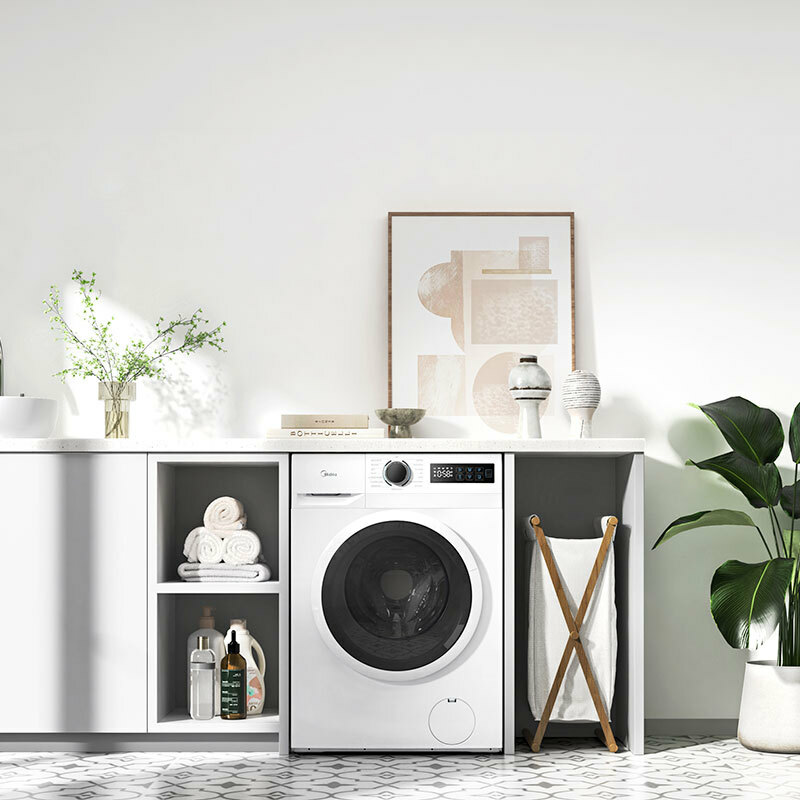 Lavadora carga frontal Midea MF110W80BA10/W-ES – 8 kg, 1.400 rpm, Motor inverter 10 años