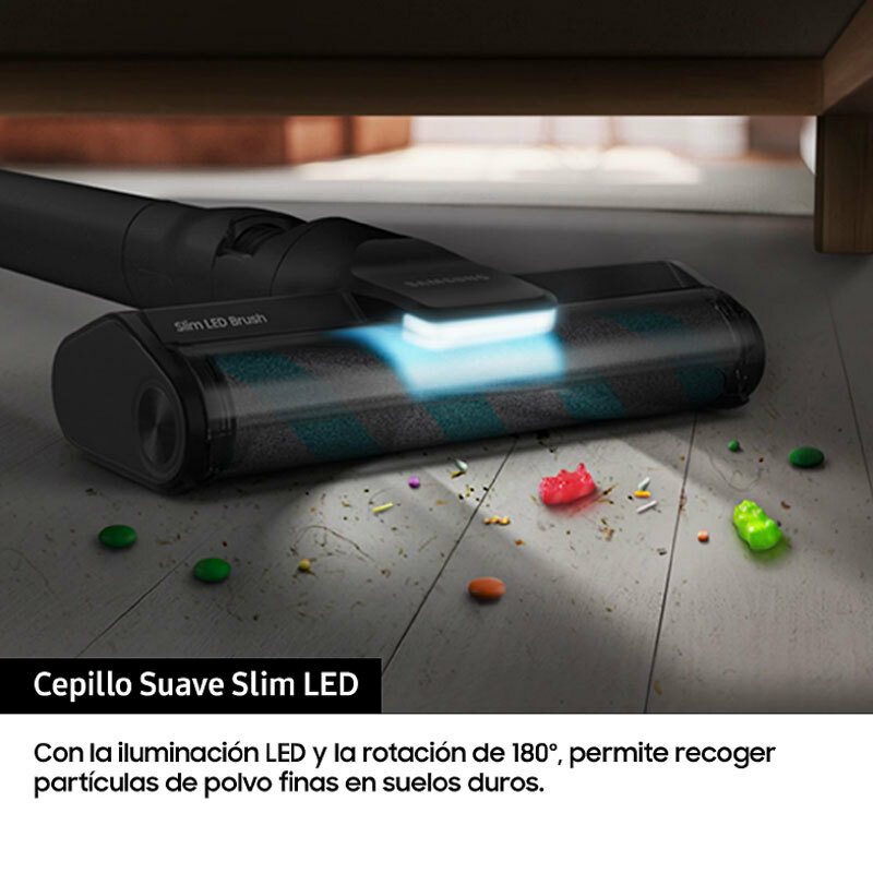 Aspirador escoba inalámbrico Samsung VS20C8524TB/WA – 210 AW, 60 min, Filtro multicapa
