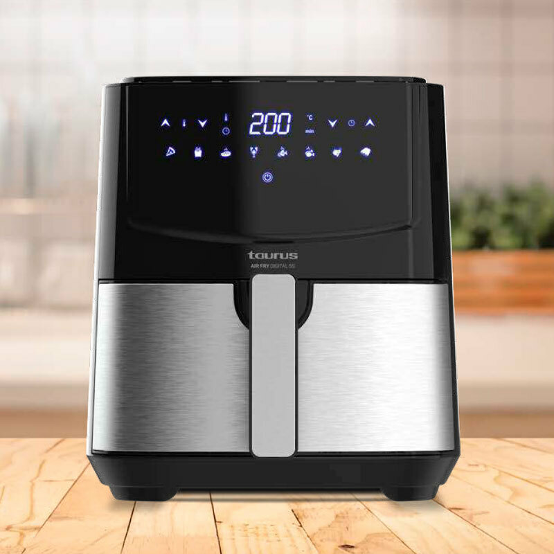 Freidora de aire Taurus Air Fry Digital 5S – 5 L, 1.450 W, Pantalla táctil