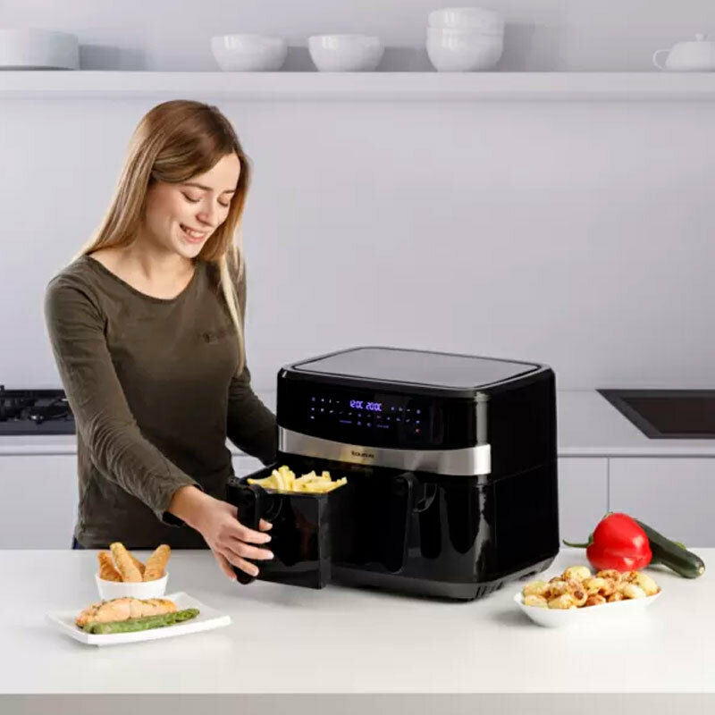 Freidora de aire Taurus Air Fry Digital Duo – Doble cesta 9 L, Pantalla táctil, 12 programas