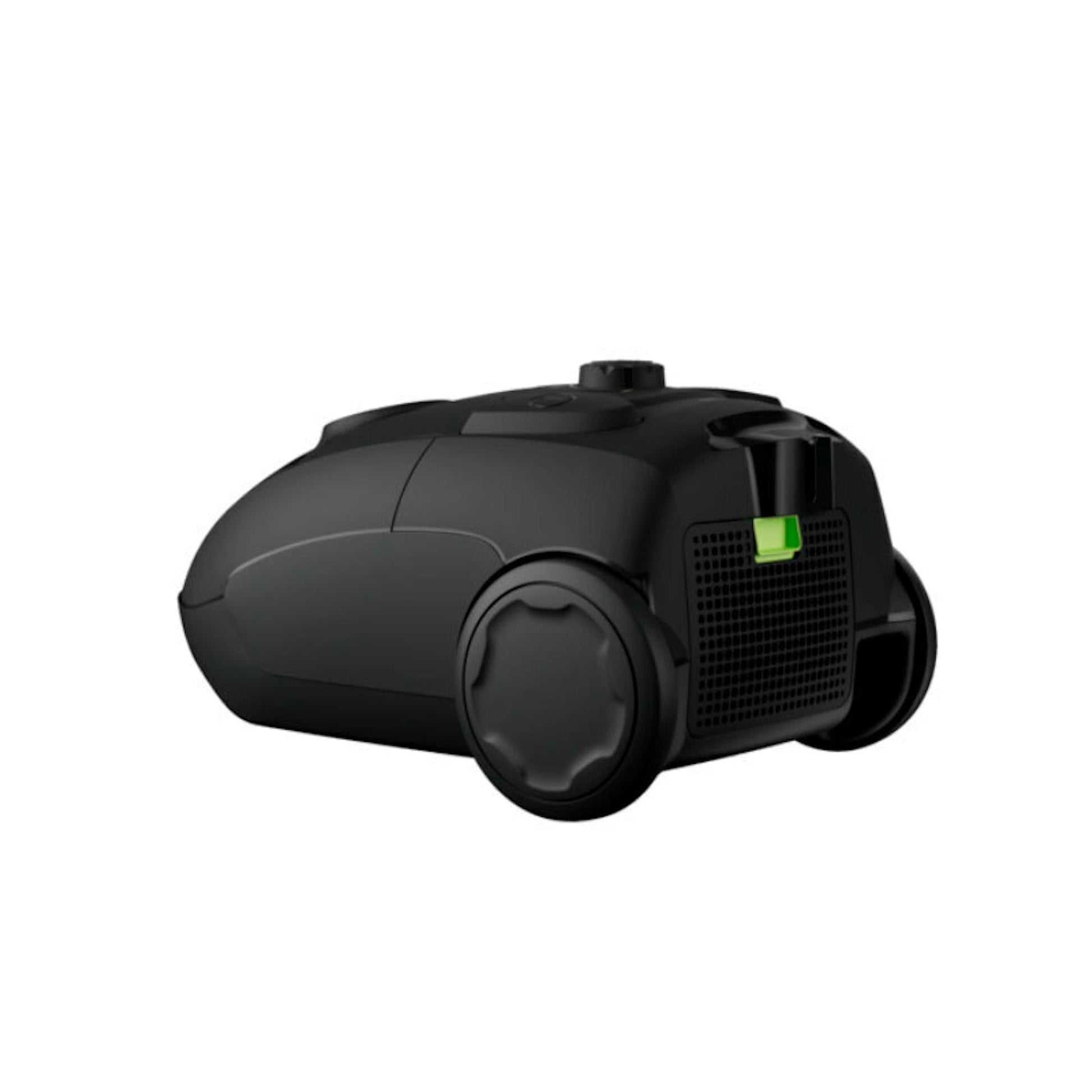 Aspirador AEG AB31C1GG negro sobre fondo blanco