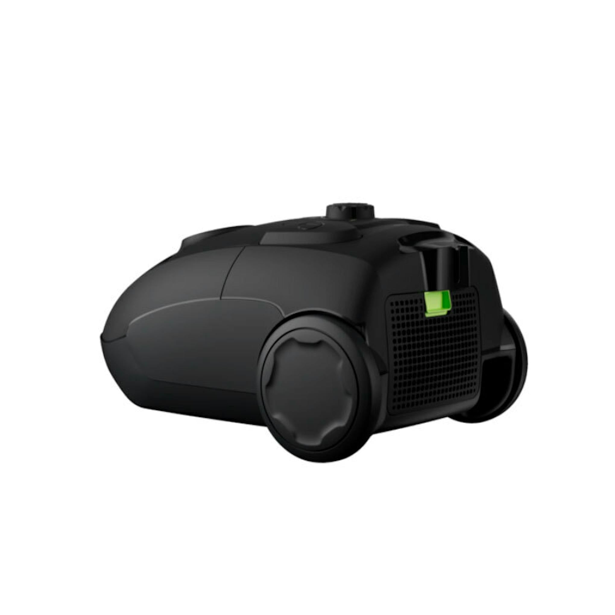 Aspirador AEG AB31C1GG negro sobre fondo blanco