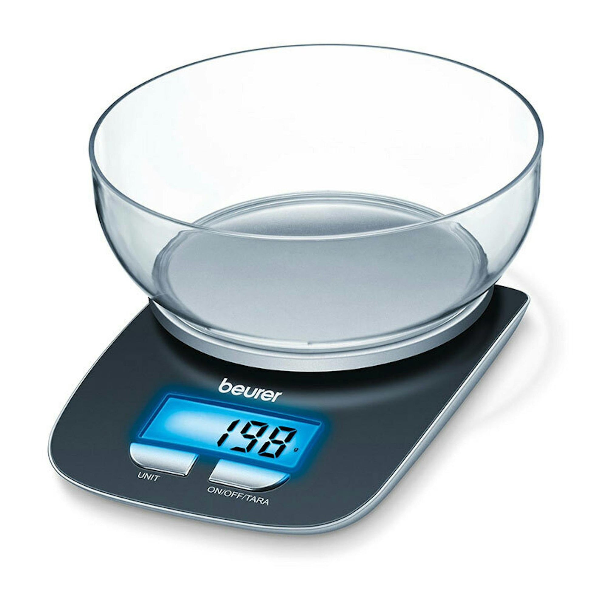 Balanza de cocina Beurer KS-25 con cuenco transparente y pantalla digital