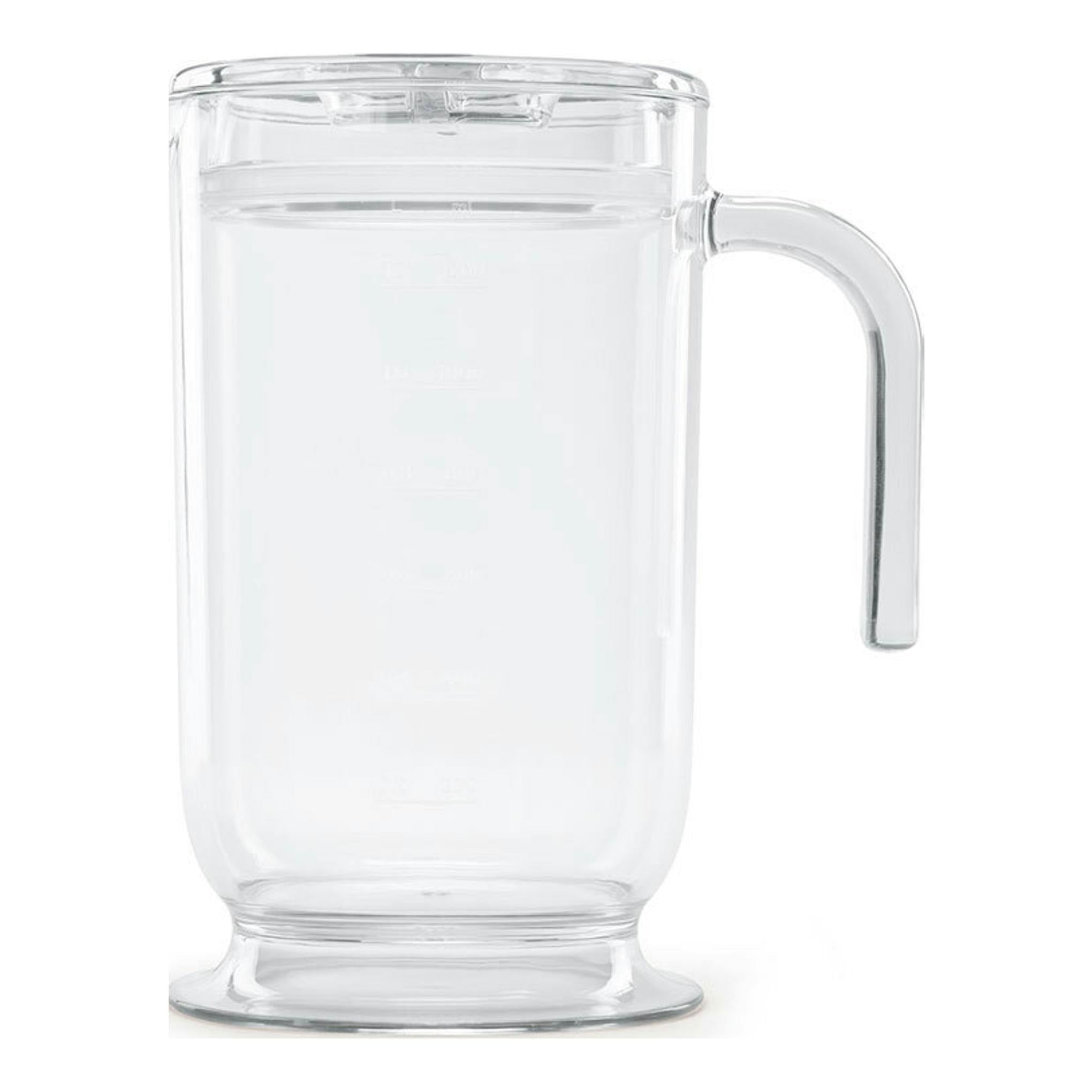 Vaso medidor transparente Smeg HBF22RDEU con asa, vista frontal.