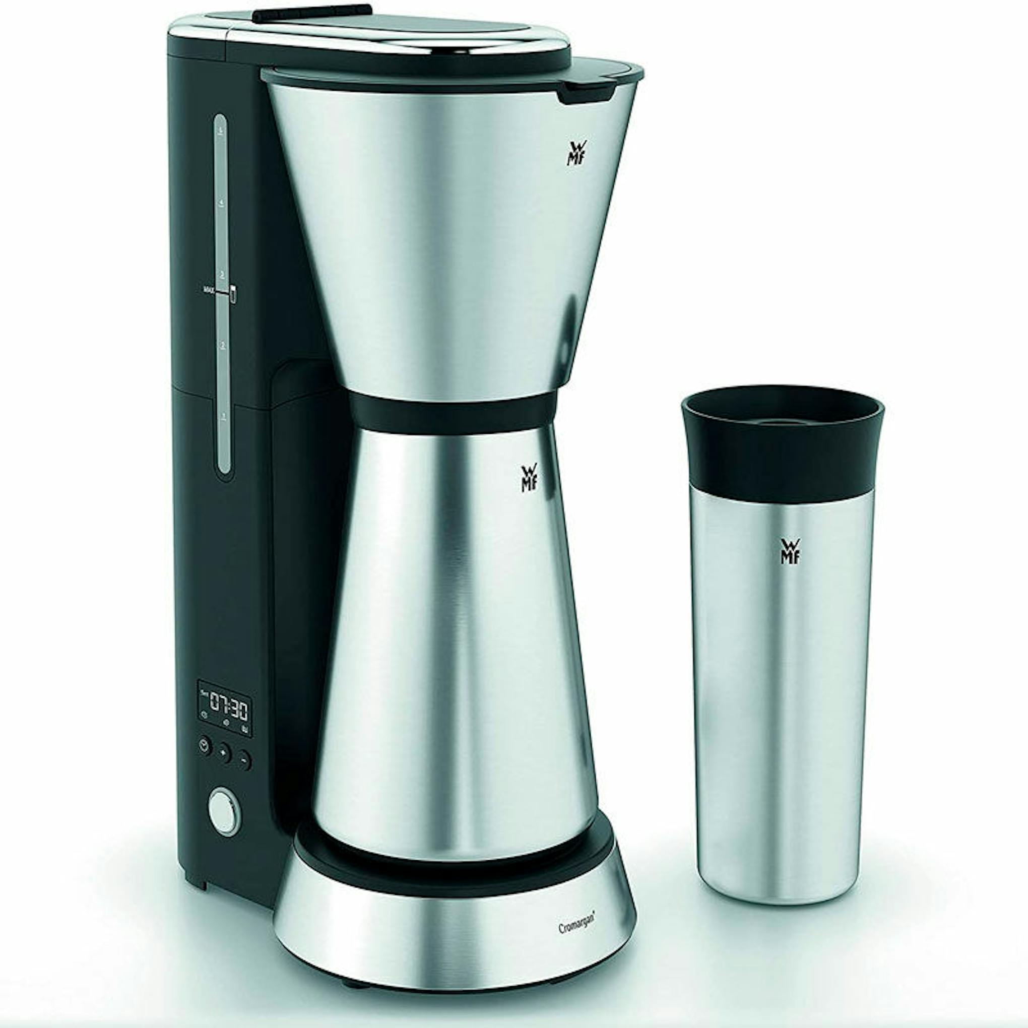 Cafetera de goteo WMF Aroma Termo KITCHENmini con jarra térmica y vaso