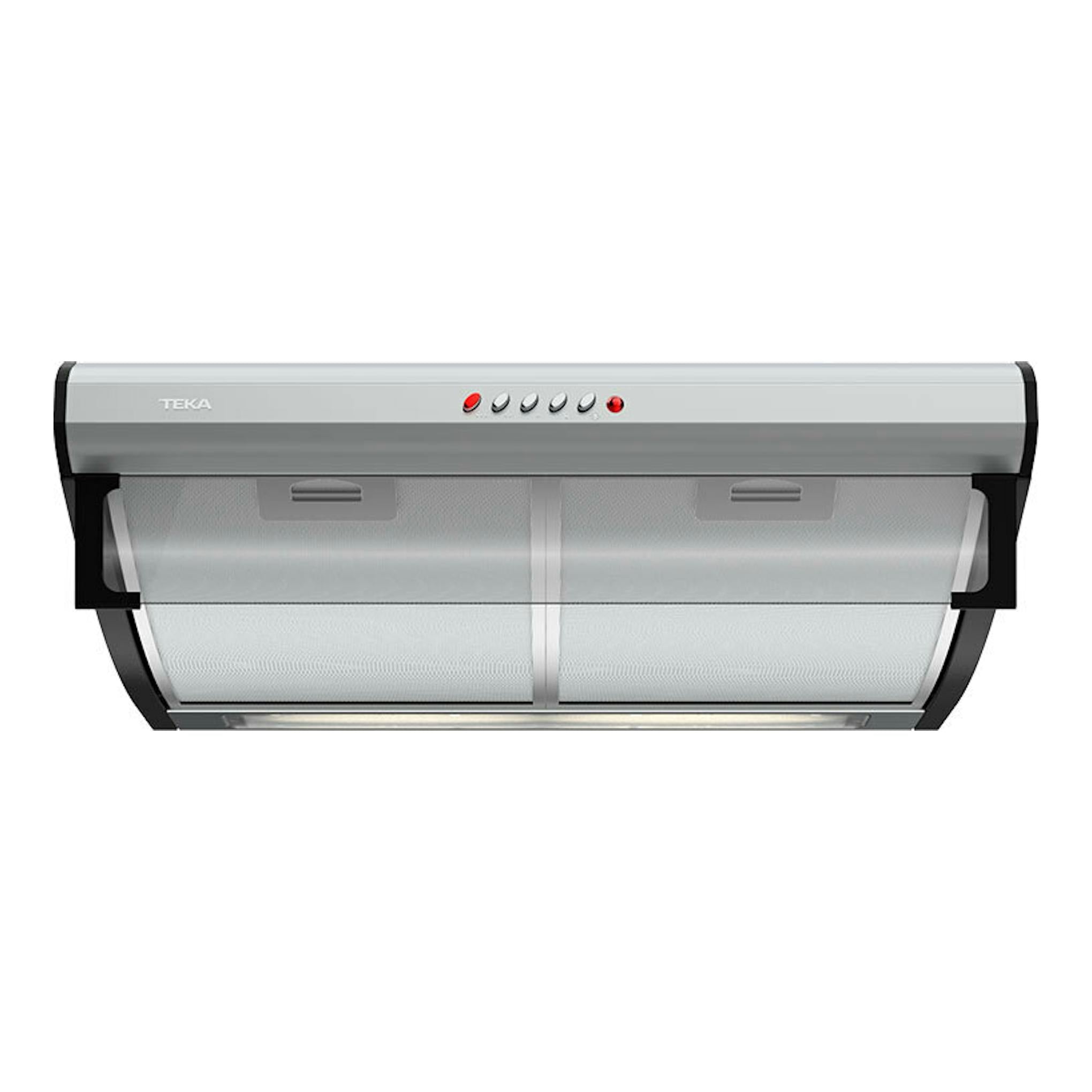 Campana extractora Teka C 6310 Inox, vista frontal, acabado acero inoxidable y filtros metálicos.