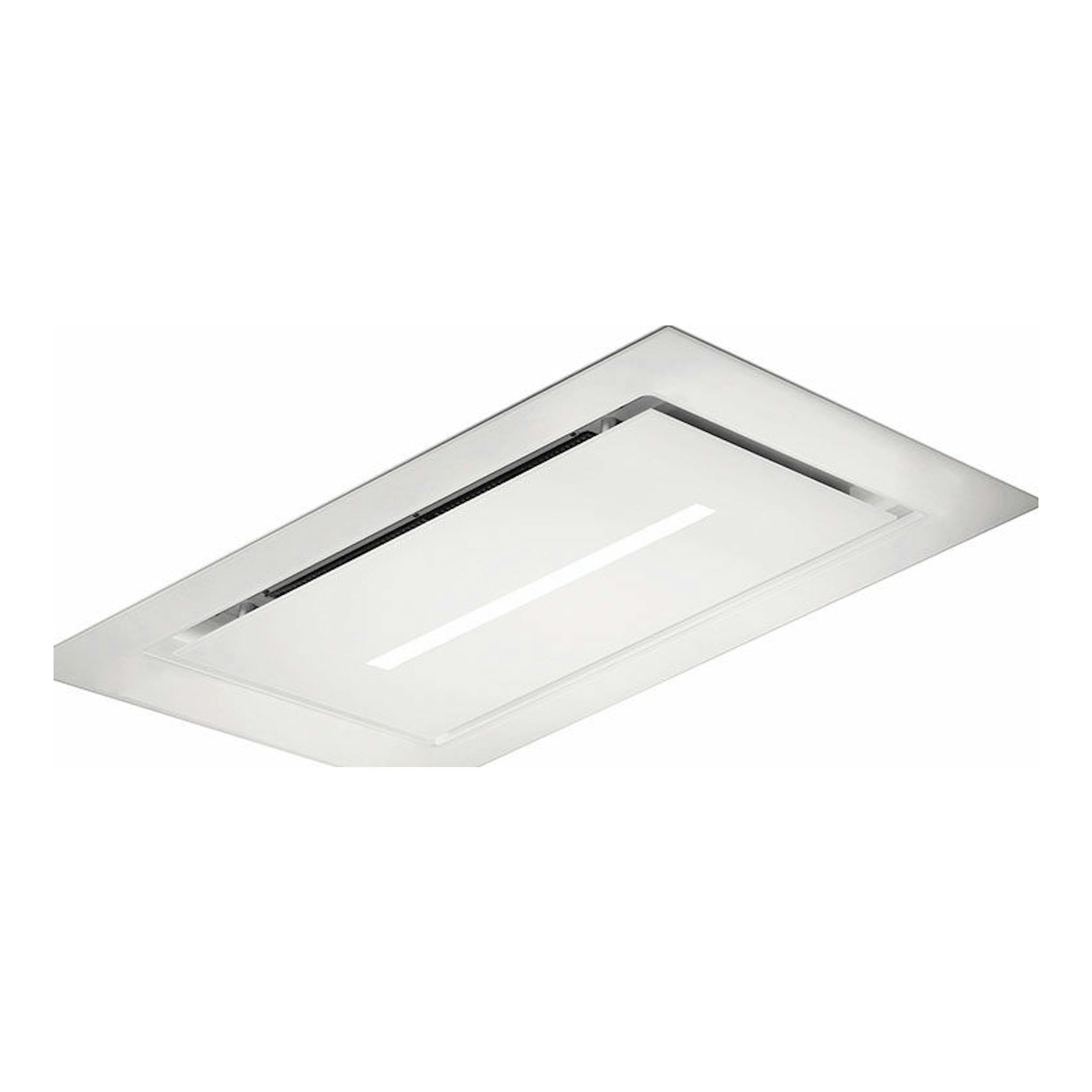 Campana de techo Mepamsa Cielo Slim 90 blanca, vista en ángulo sobre fondo blanco.