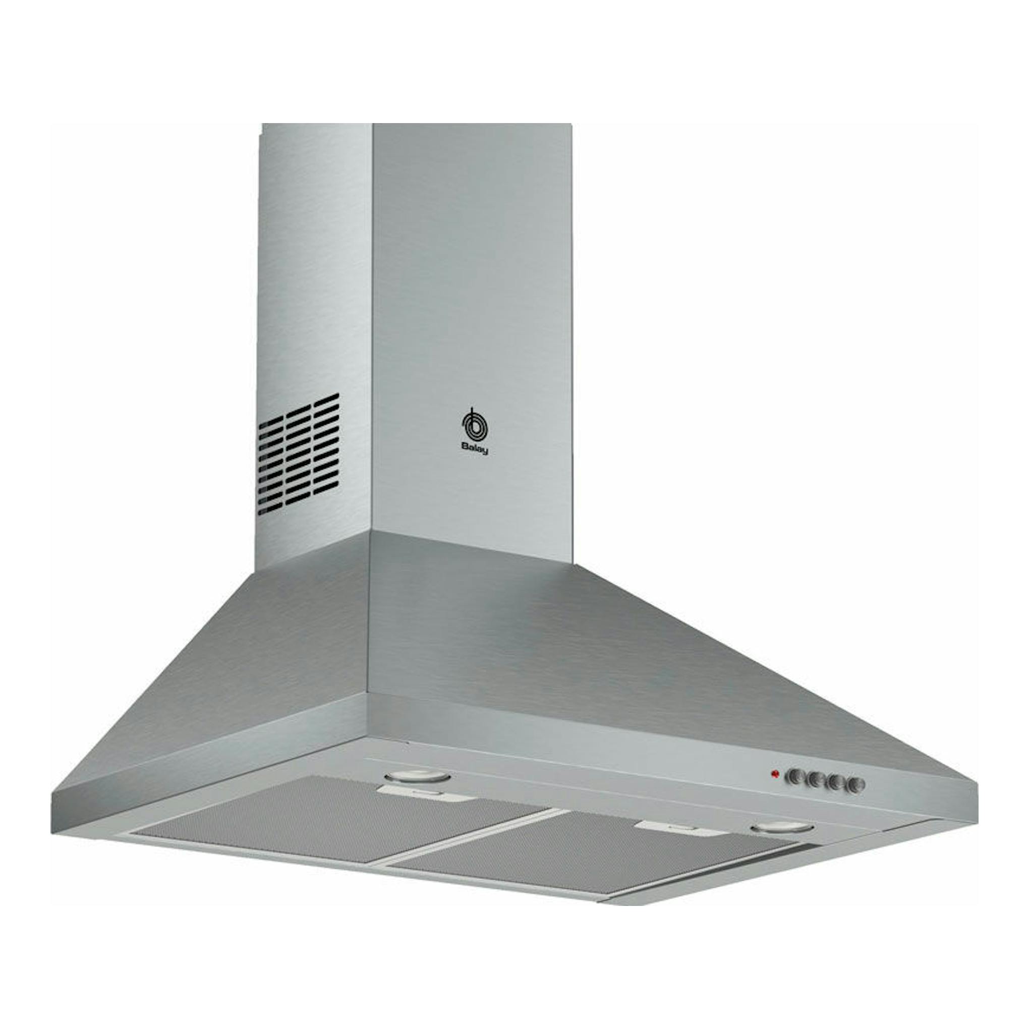 Campana decorativa Balay 3BC663MX en acero inoxidable, vista frontal en ángulo.