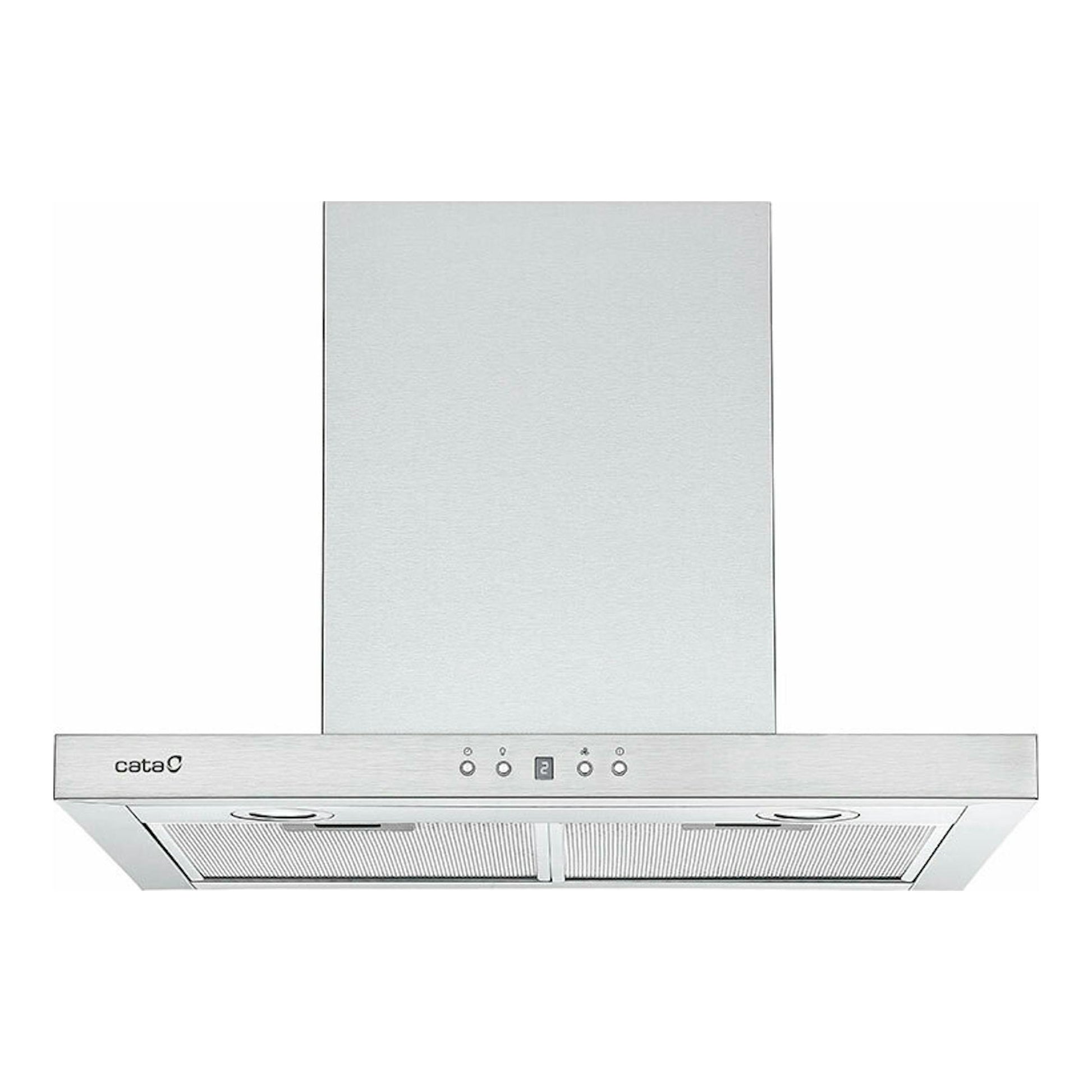 Campana decorativa Cata SPRO 6000X inox de 60 cm, vista frontal, en acero inoxidable.
