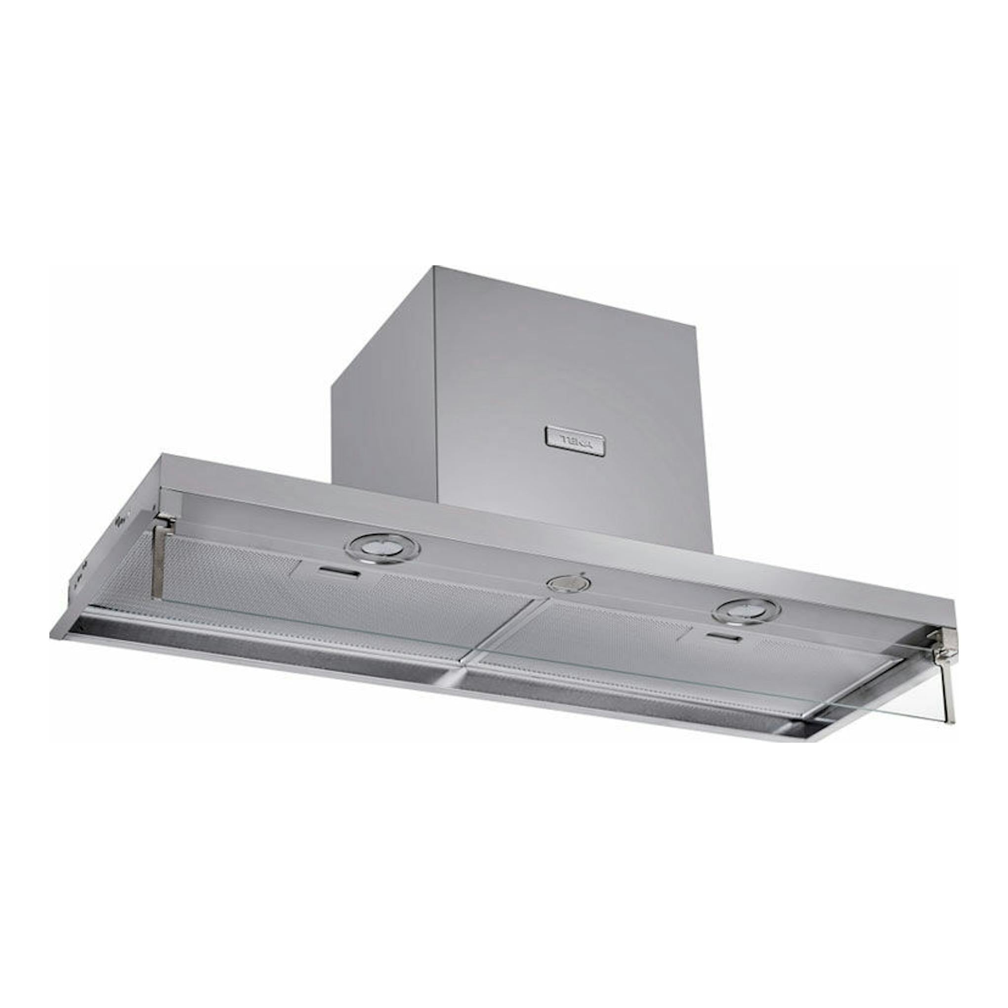 Campana integrada Teka INTEGRA 96750 POS IX SS en acero inoxidable, vista frontal inferior.