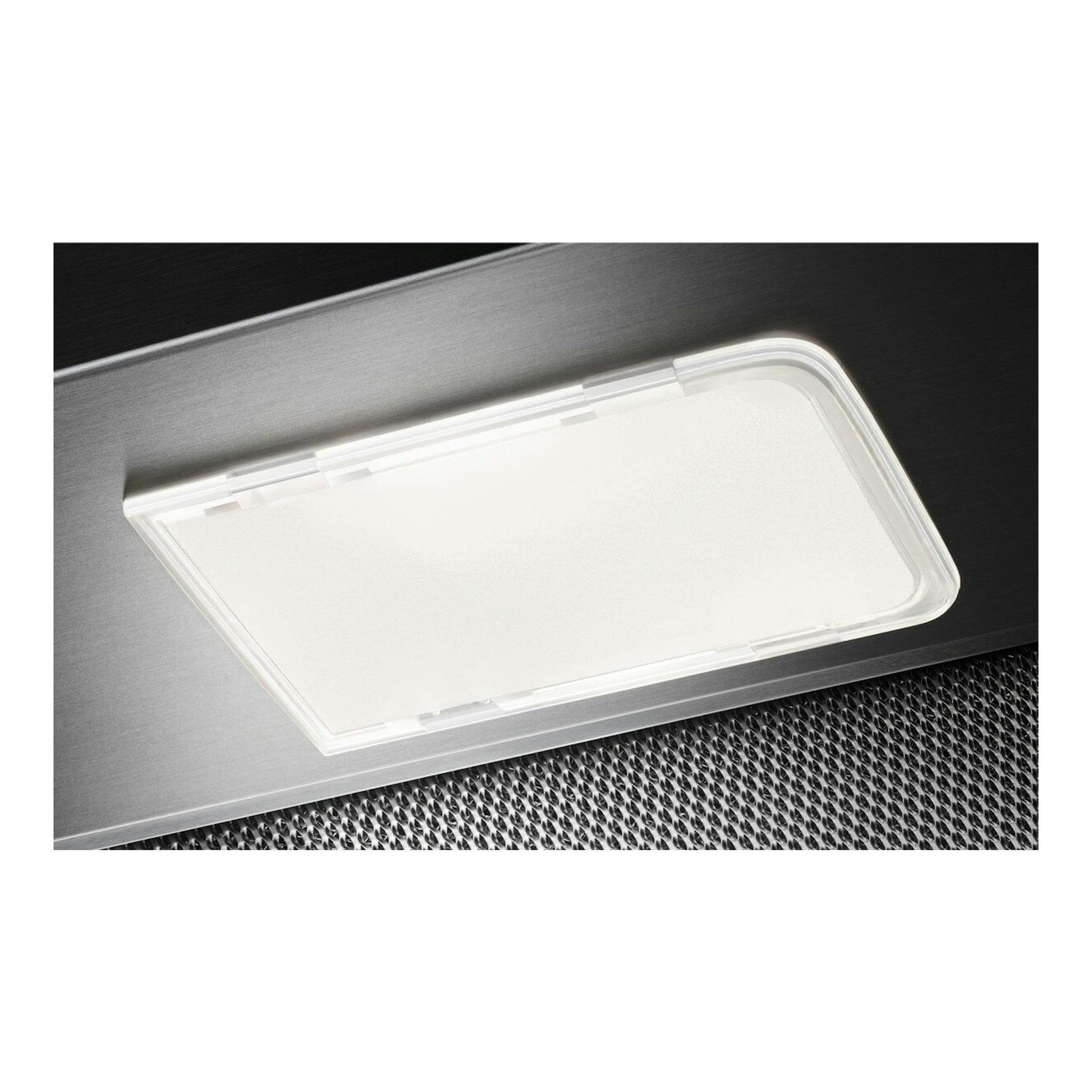 Campana telescópica Electrolux KFP326S en inox, vista en primer plano con panel LED blanco.