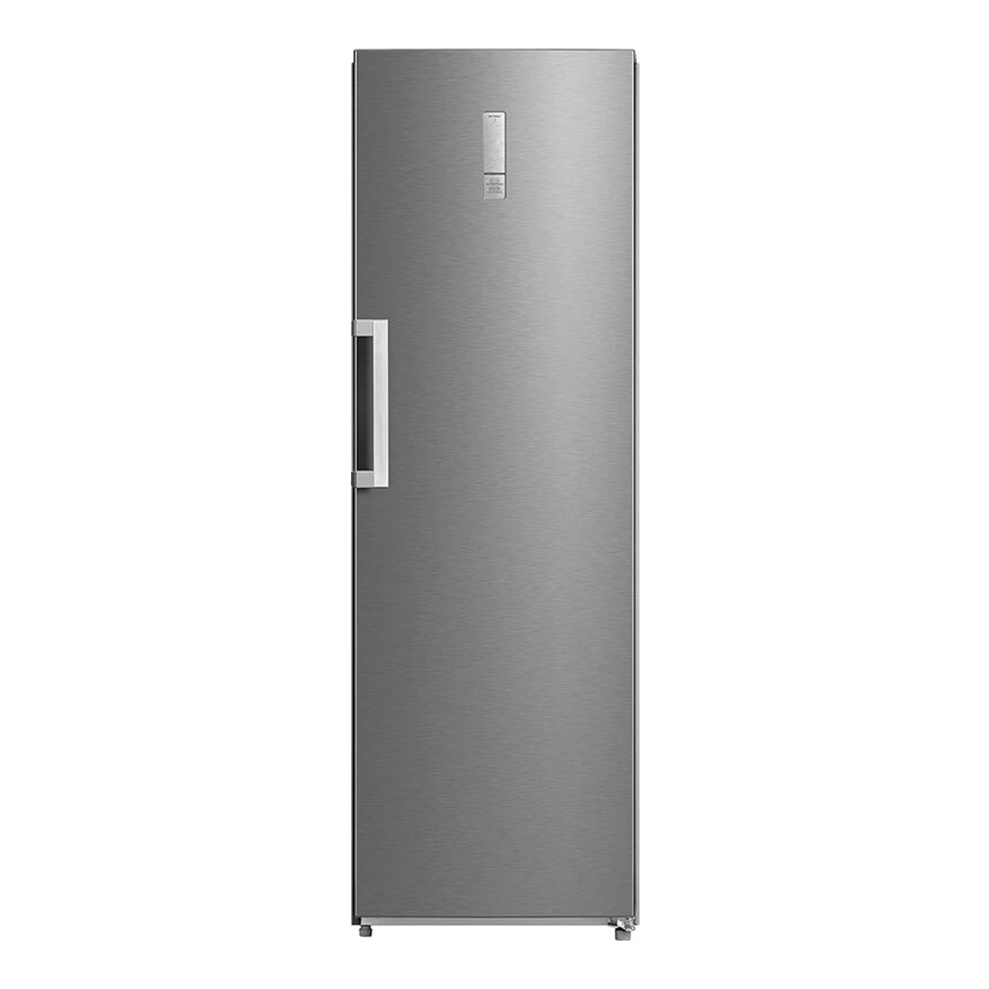 Congelador vertical Teka RSF75640SS inox, vista frontal, acabado acero inoxidable, con tirador lateral.