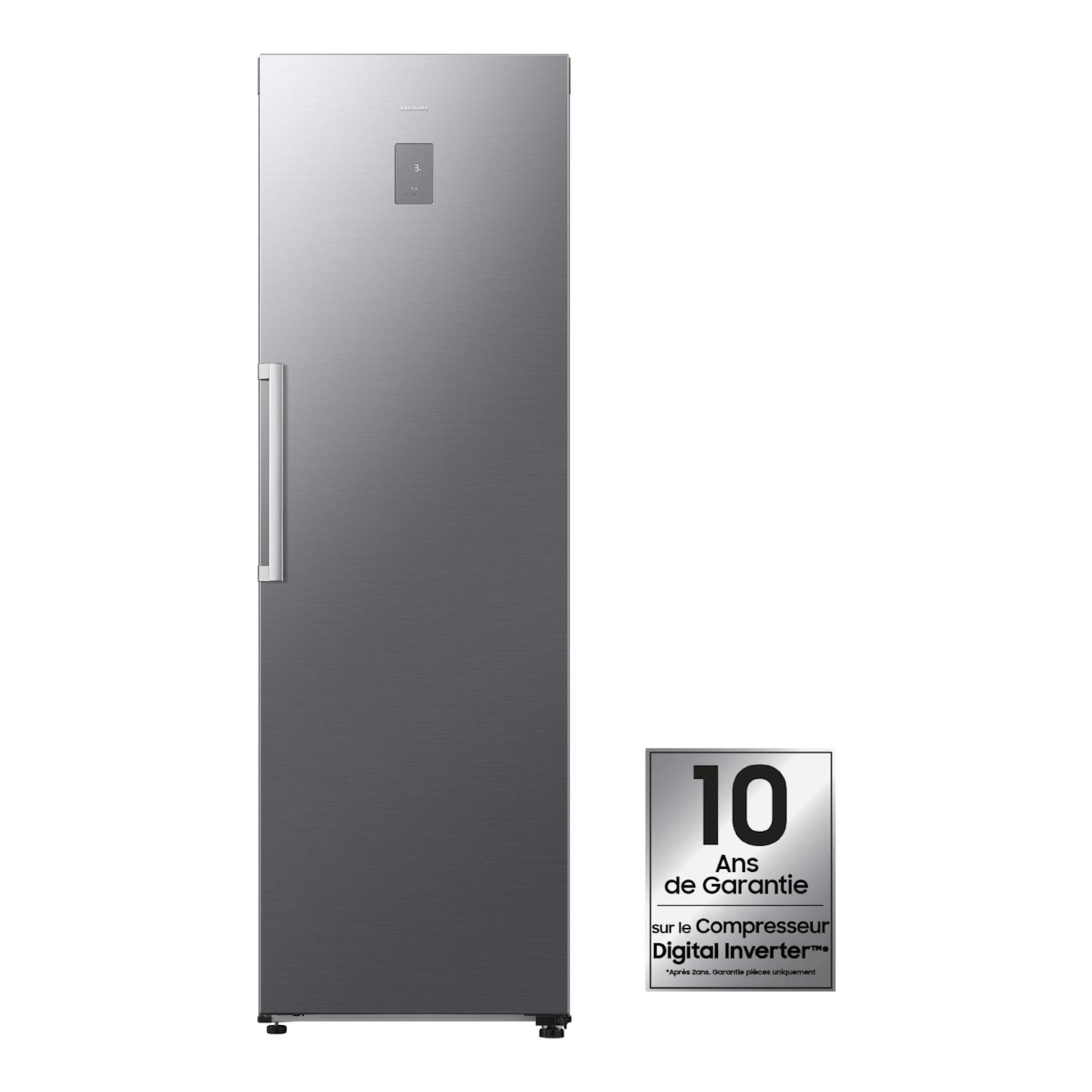 Frigorífico Samsung RR70H39CDTEF de una puerta, inox, vista frontal.