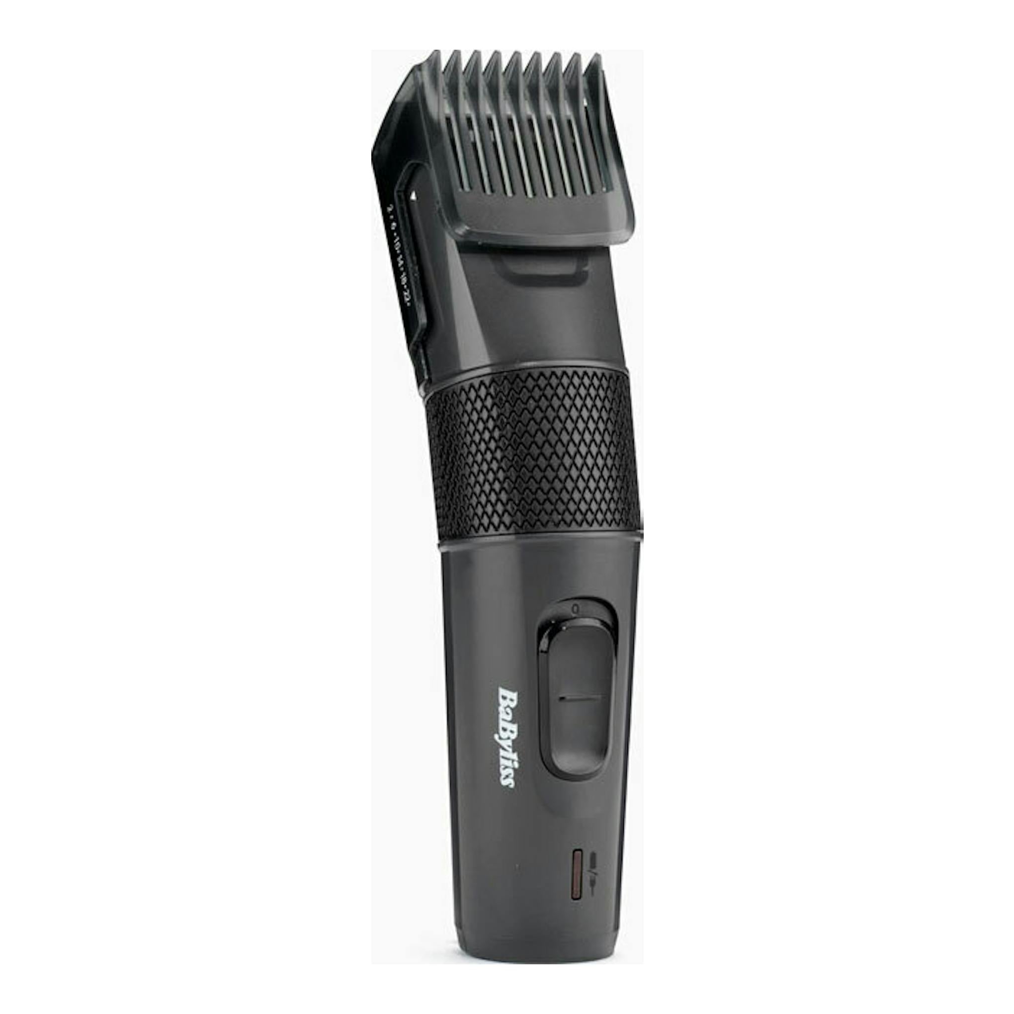Cortapelo Babyliss E756E negro, vista frontal sobre fondo blanco.