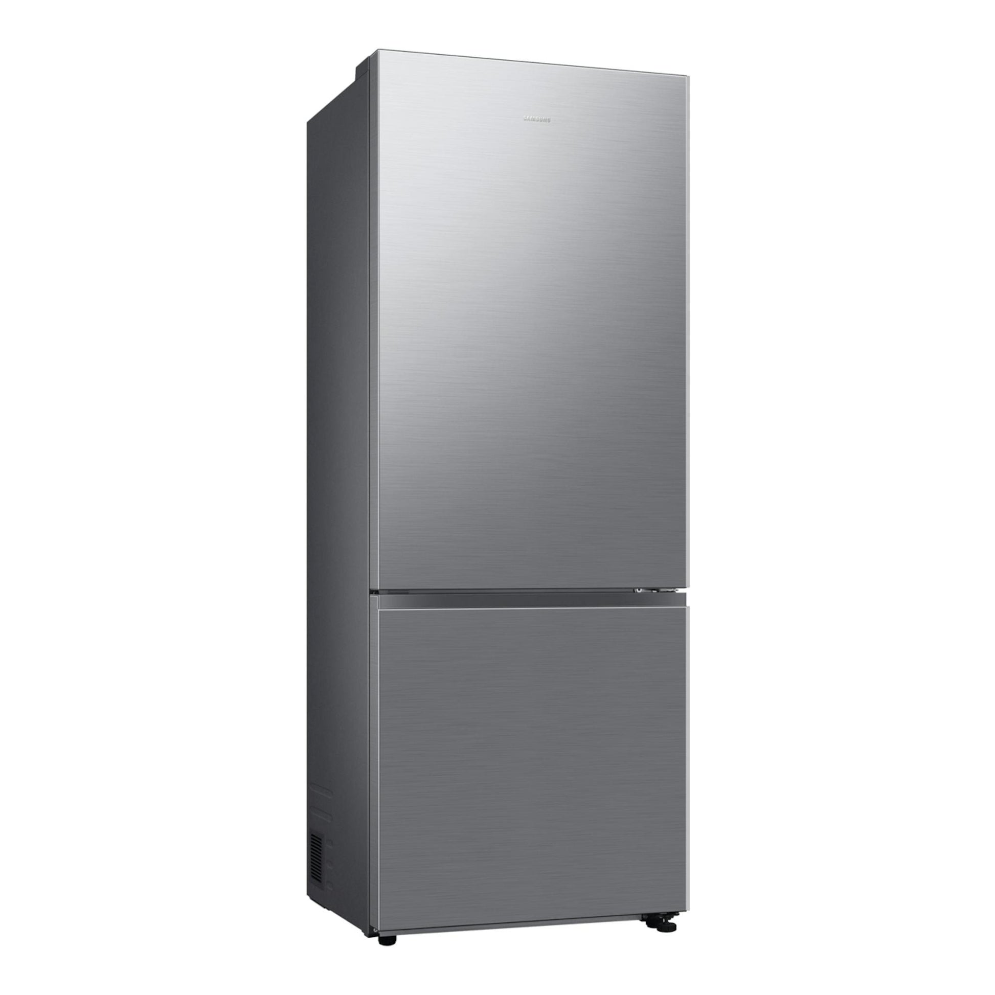 Frigorífico combi Samsung RB53DG703ES9/EF de inox, vista frontal con lateral izquierdo.