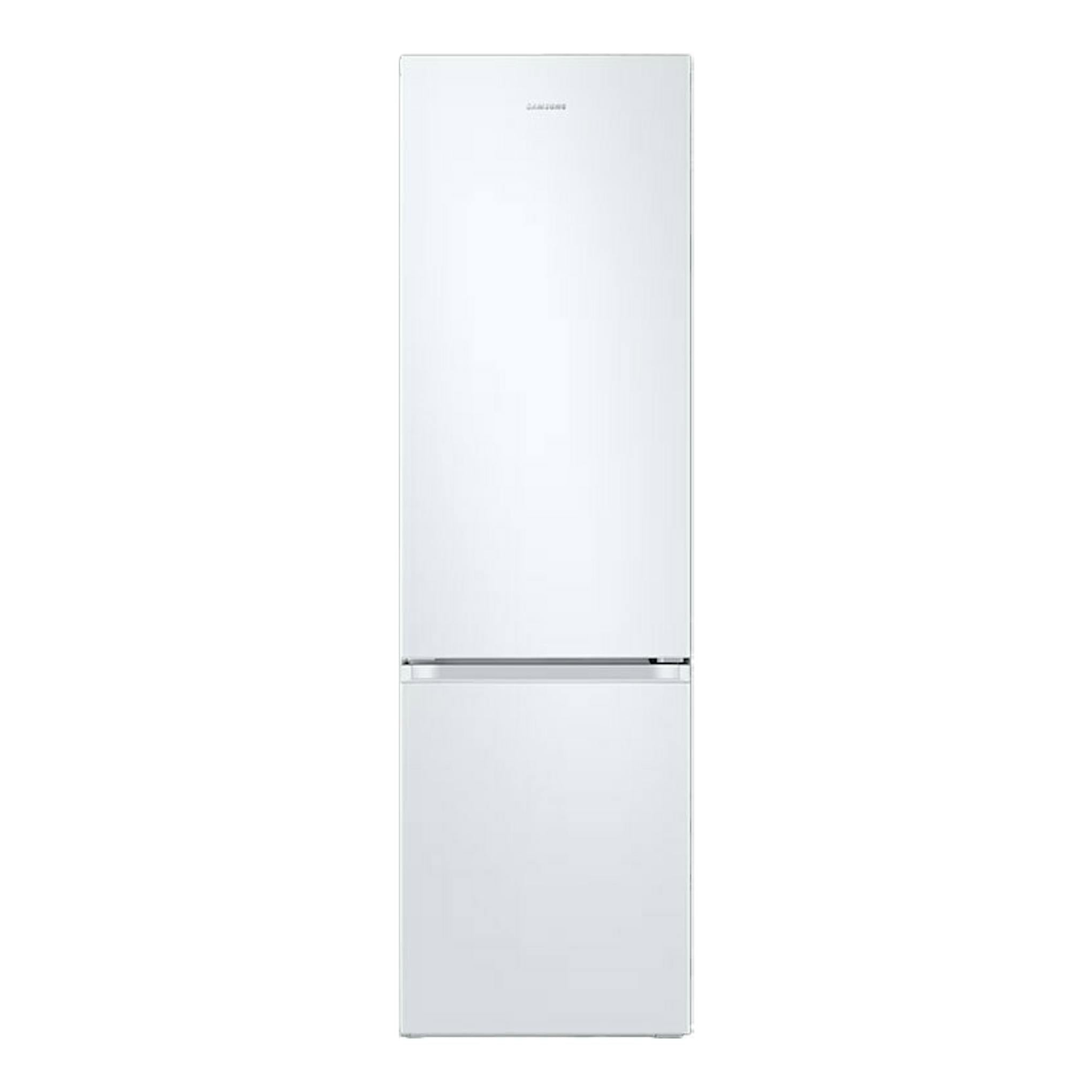 Frigorífico combi Samsung RB38C605DWW/EF blanco, vista frontal, con congelador inferior.
