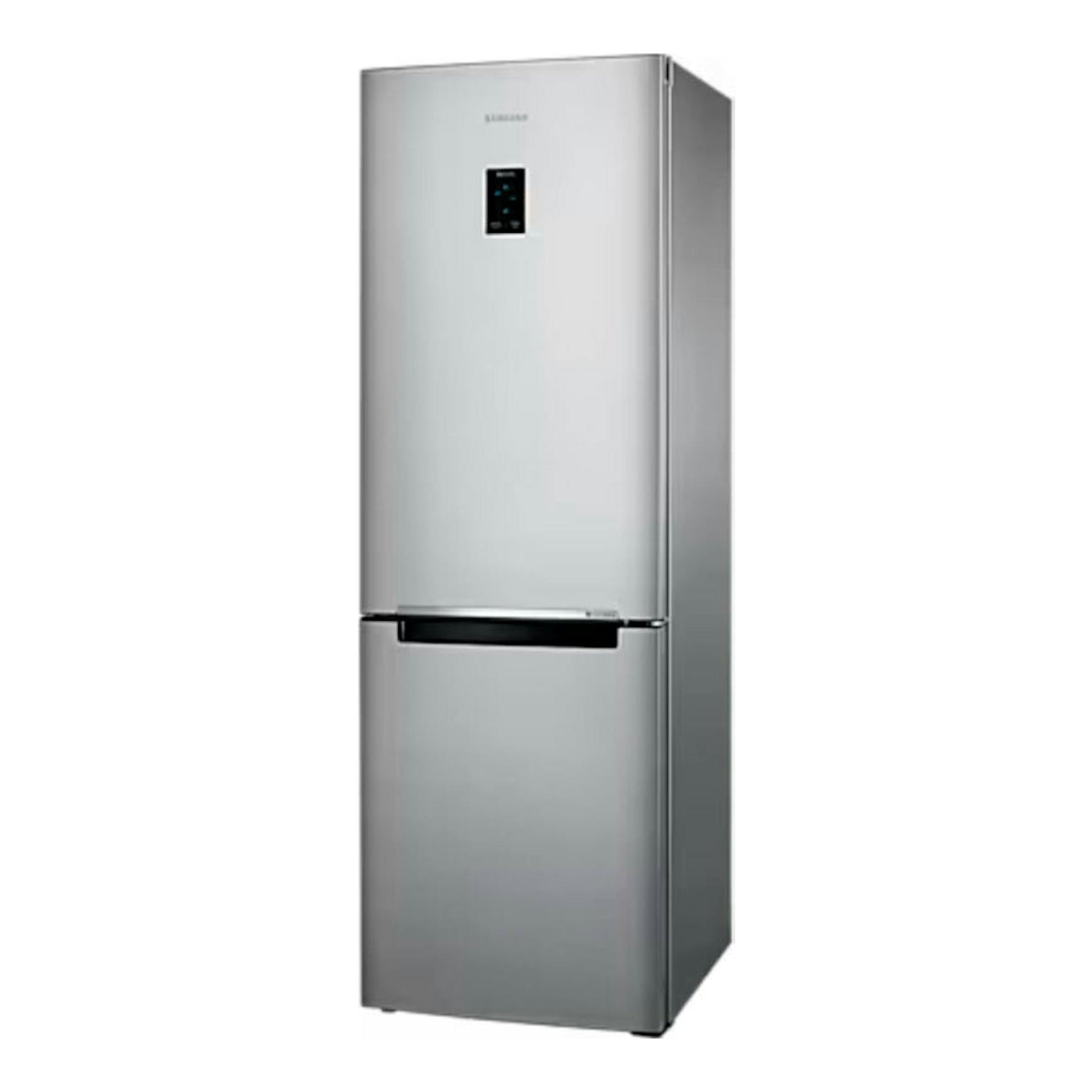 Frigorífico combi Samsung RB33J3205SA/EF inox, vista frontal en ángulo.