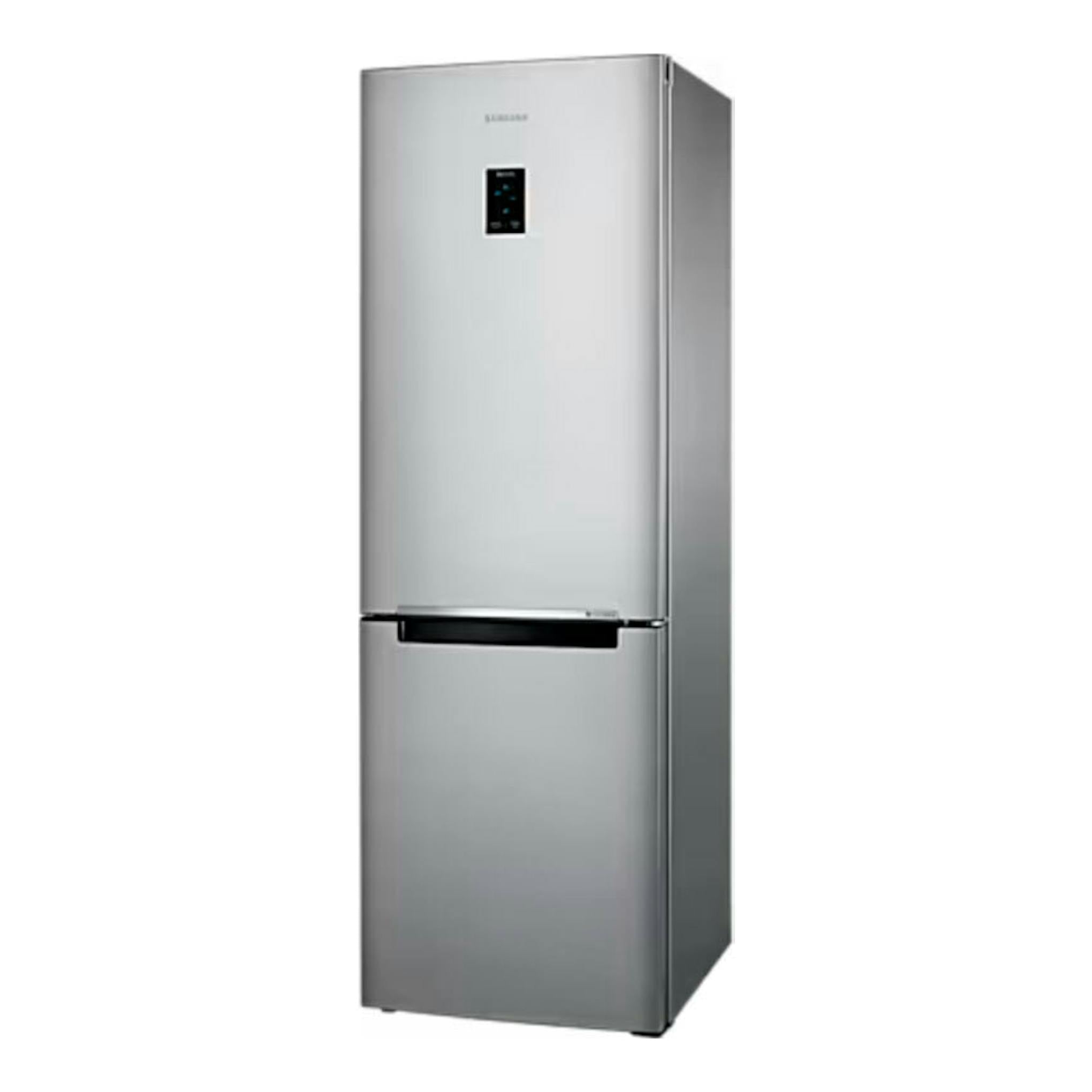 Frigorífico combi Samsung RB33J3205SA/EF inox, vista frontal en ángulo.