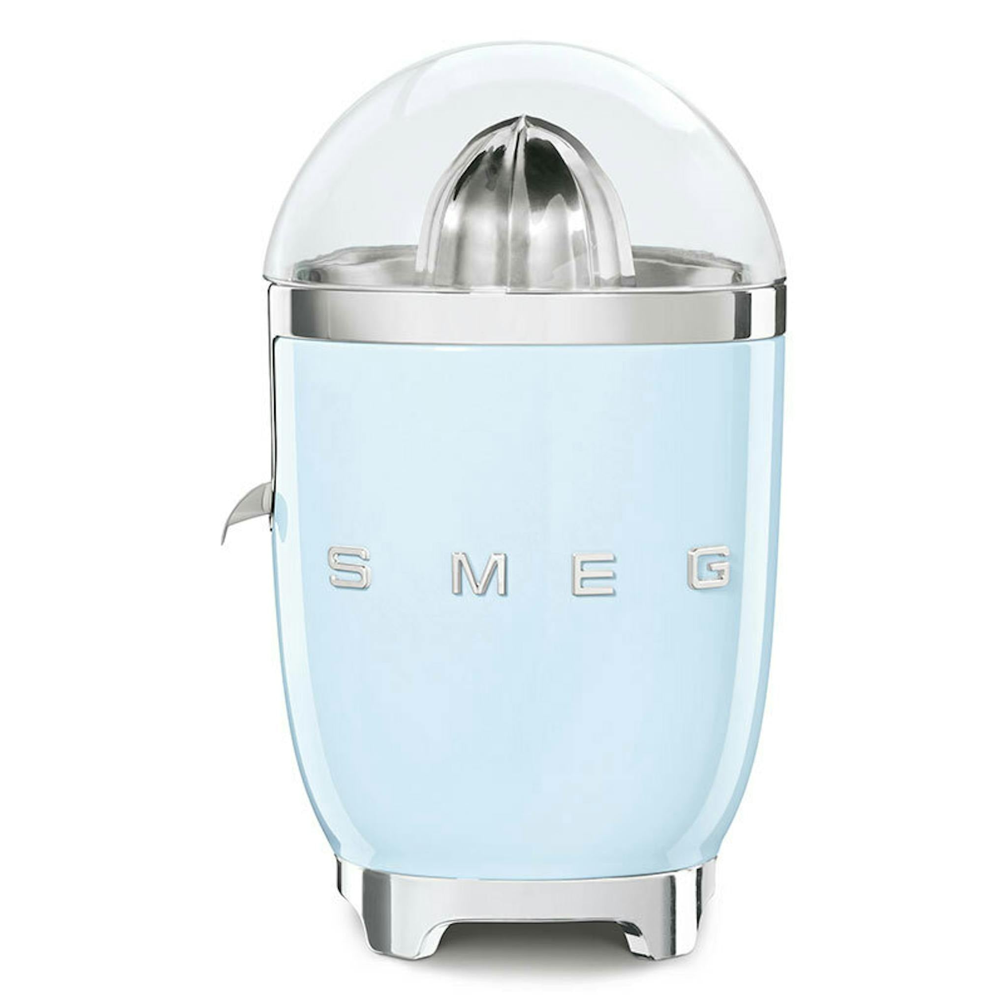 Exprimidor Smeg CJF11PBEU azul visto de frente