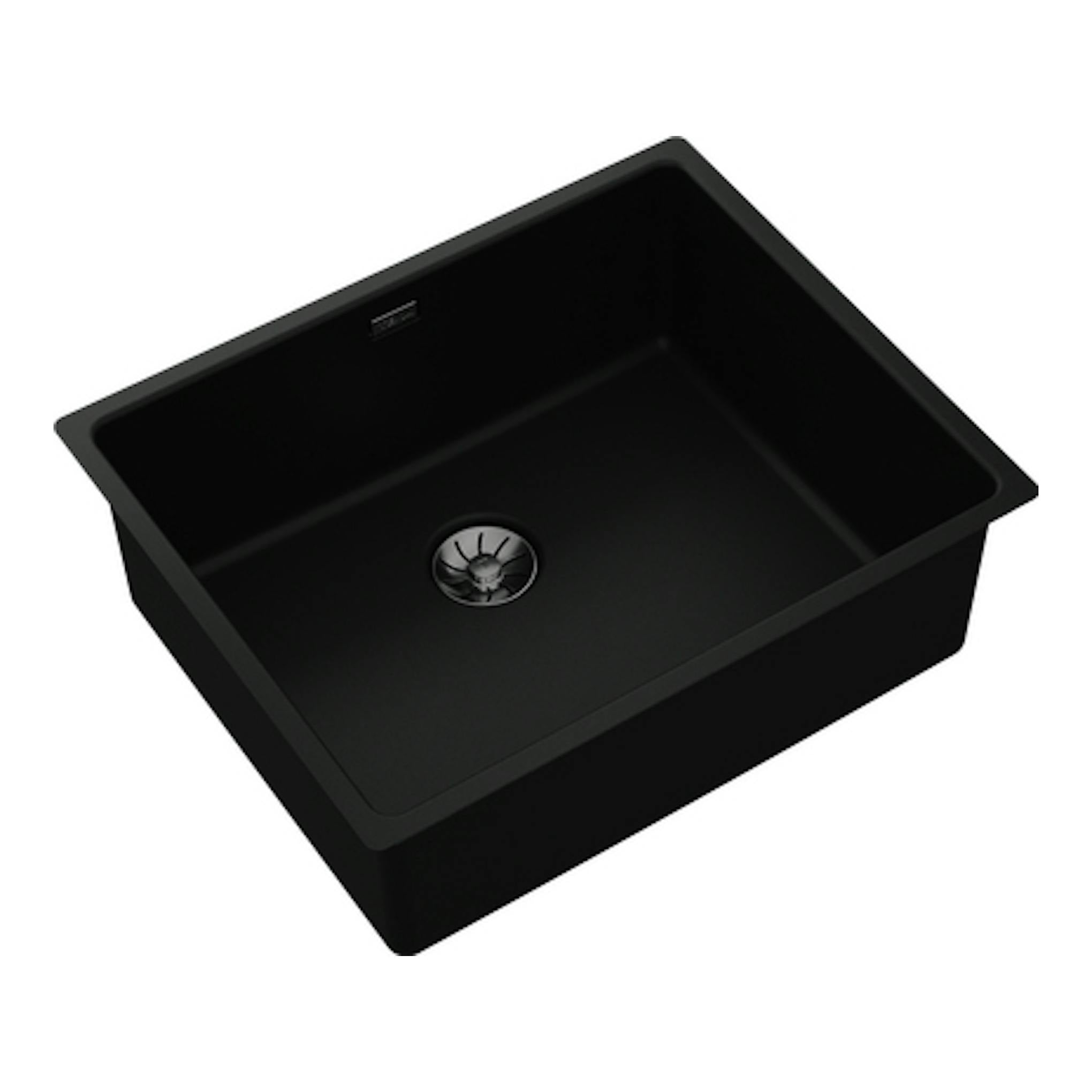 Fregadero Teka TopLine RS15 50.40 FBK negro, vista en ángulo superior, una cubeta.