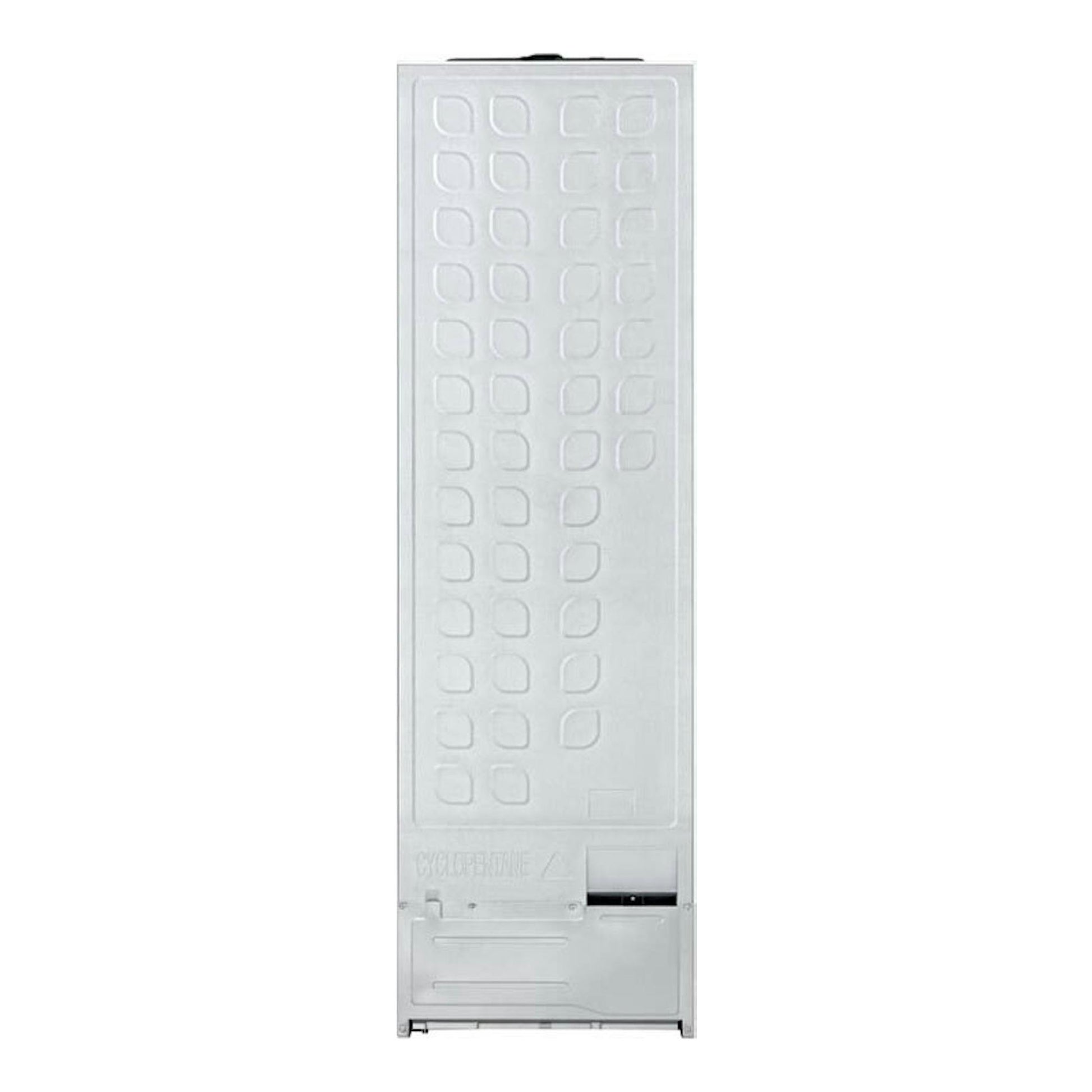 Frigorífico Hisense RL3B303SAWE, vista trasera, blanco, alto y estrecho, integrable.