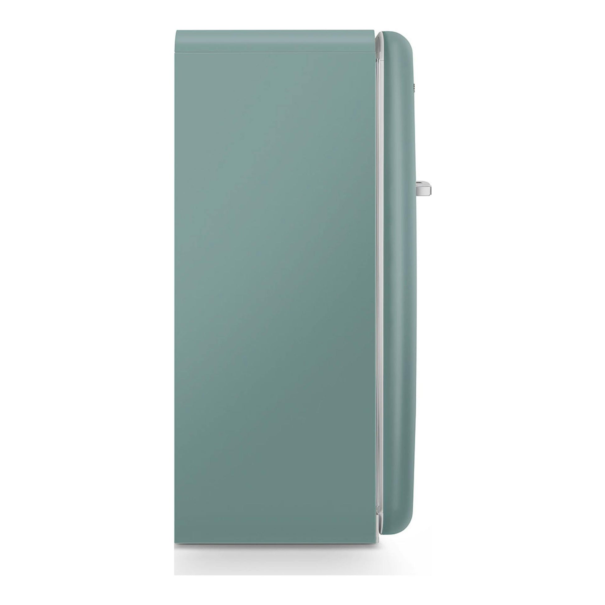 Frigorífico Smeg FAB28RDEG6 verde, vista lateral de una puerta.