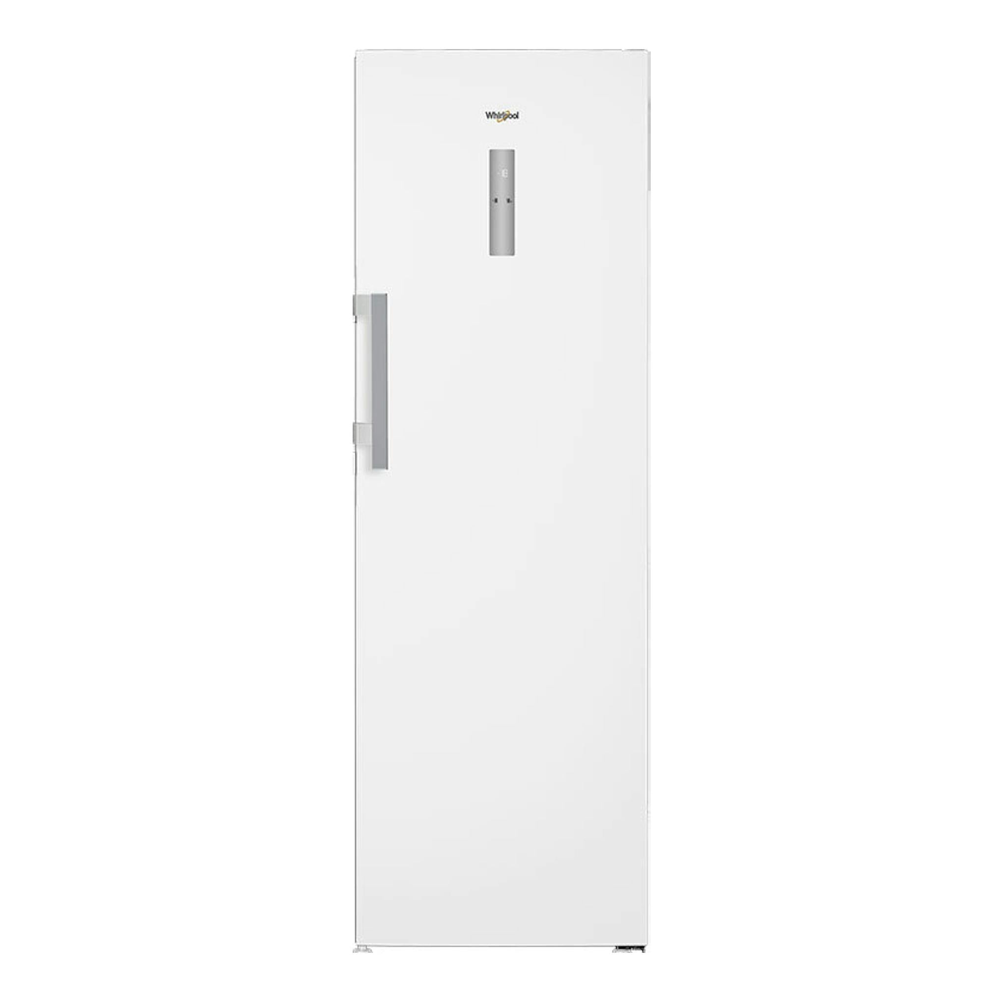 Frigorífico Whirlpool WHMLF 6442 W4E blanco, vista frontal, una puerta con tirador lateral.