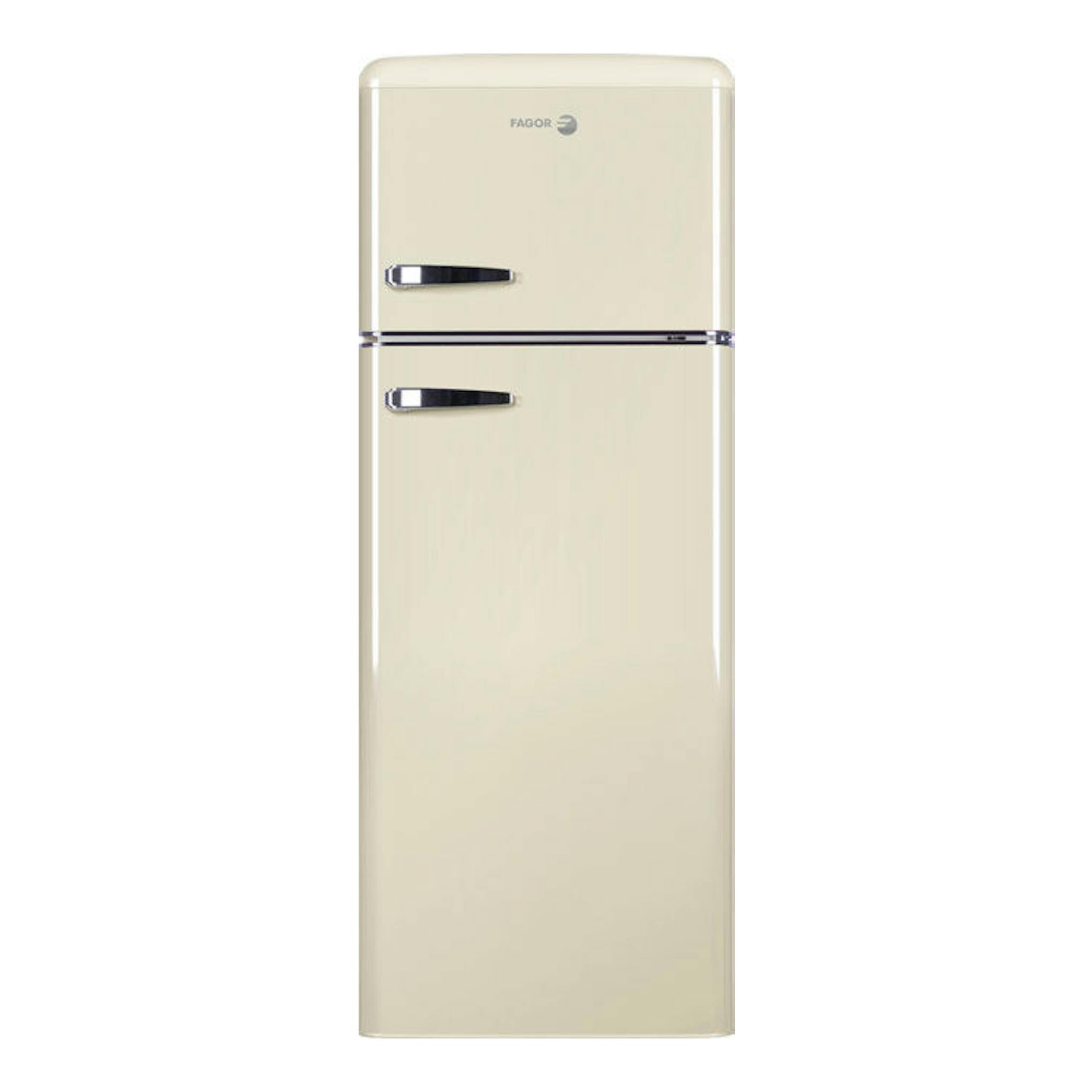 Frigorífico Fagor 3FFV-1455BG beige, vista frontal de dos puertas.