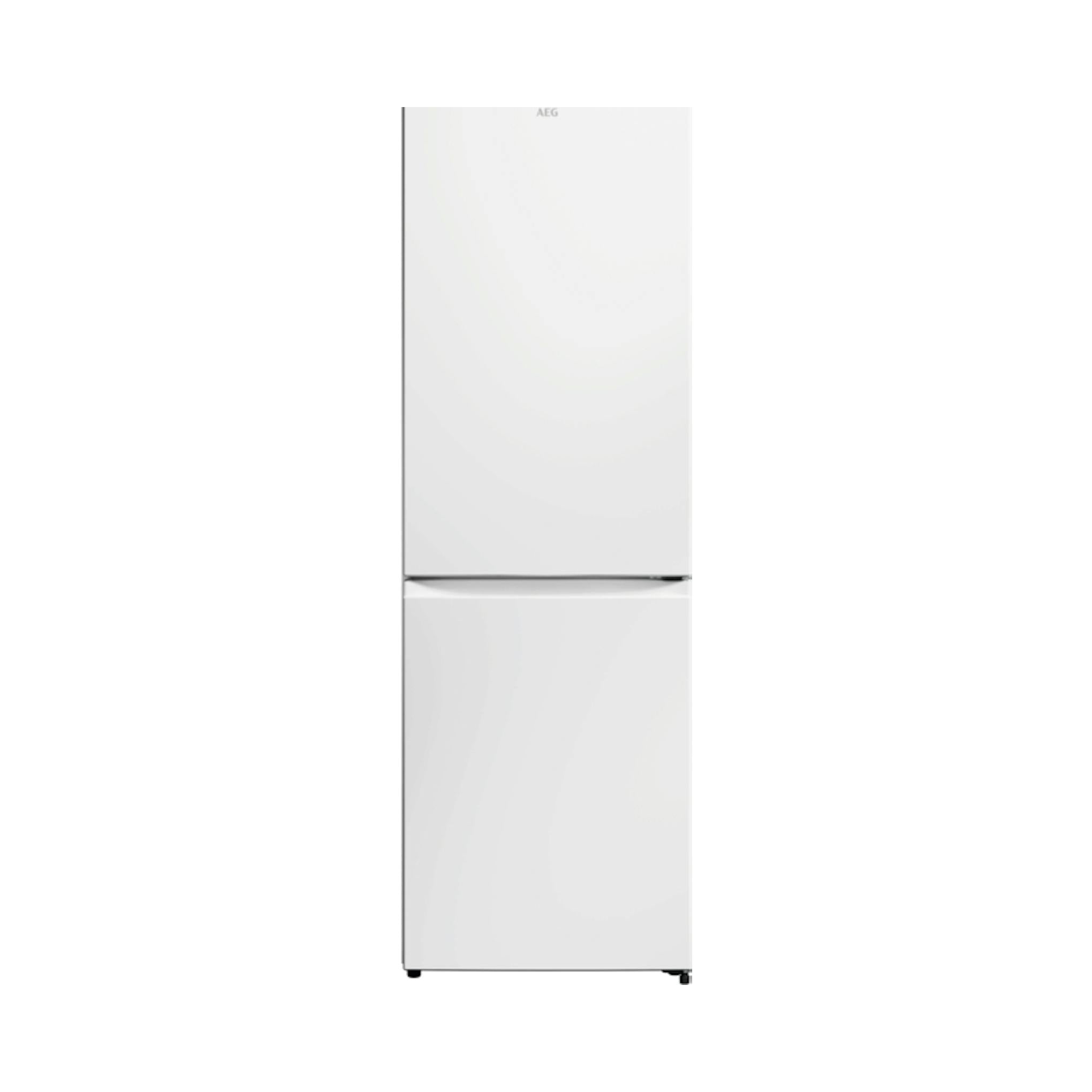 Frigorífico combi AEG ORC6M301DW blanco, vista frontal, dos puertas.