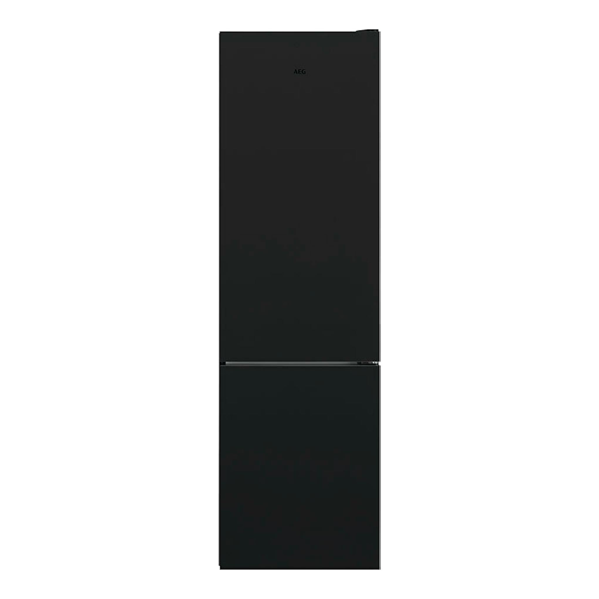 Frigorífico combi AEG ORC8M361DT negro mate, vista frontal.