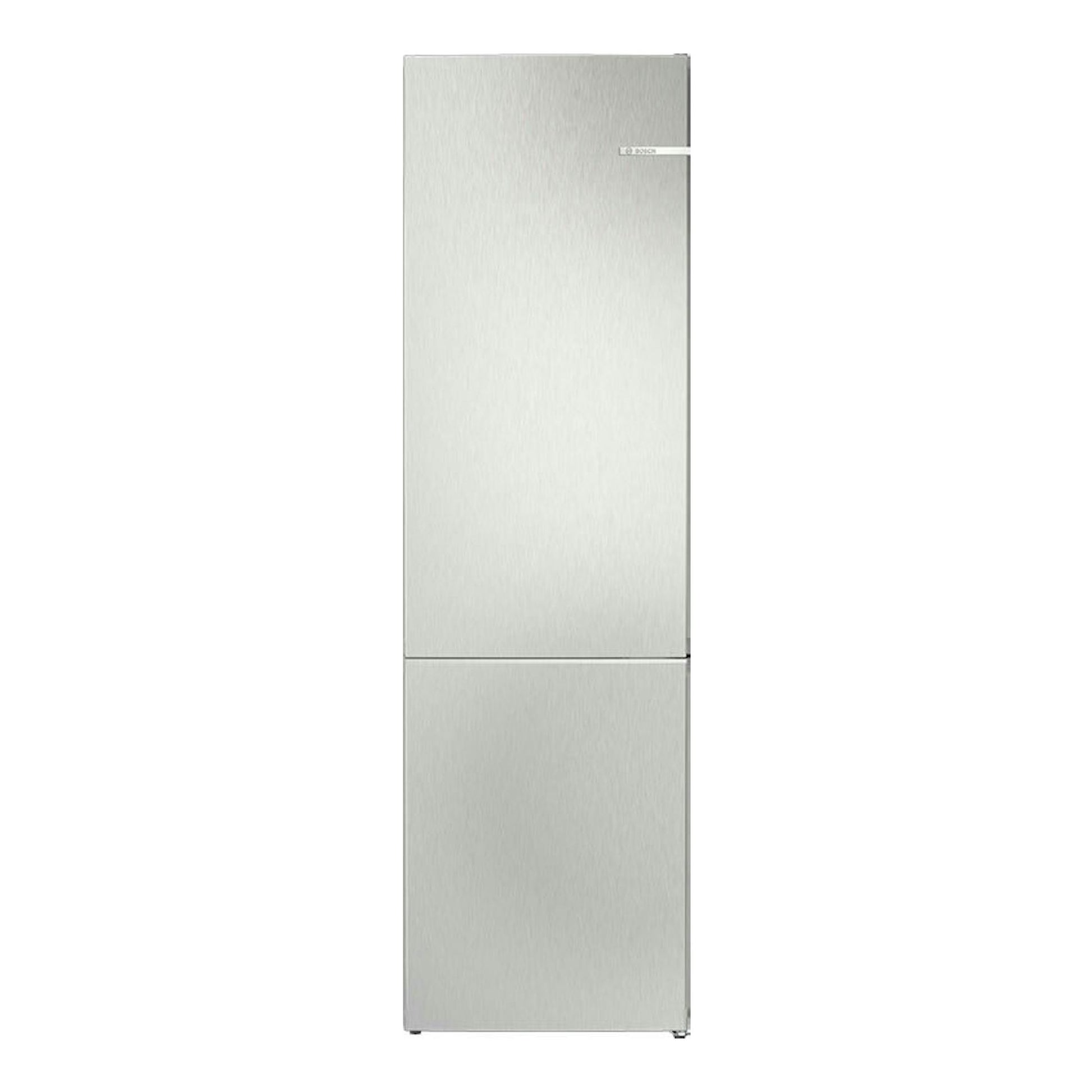Frigorífico combi Bosch KGN392LAG inox, vista frontal, acabado plateado.