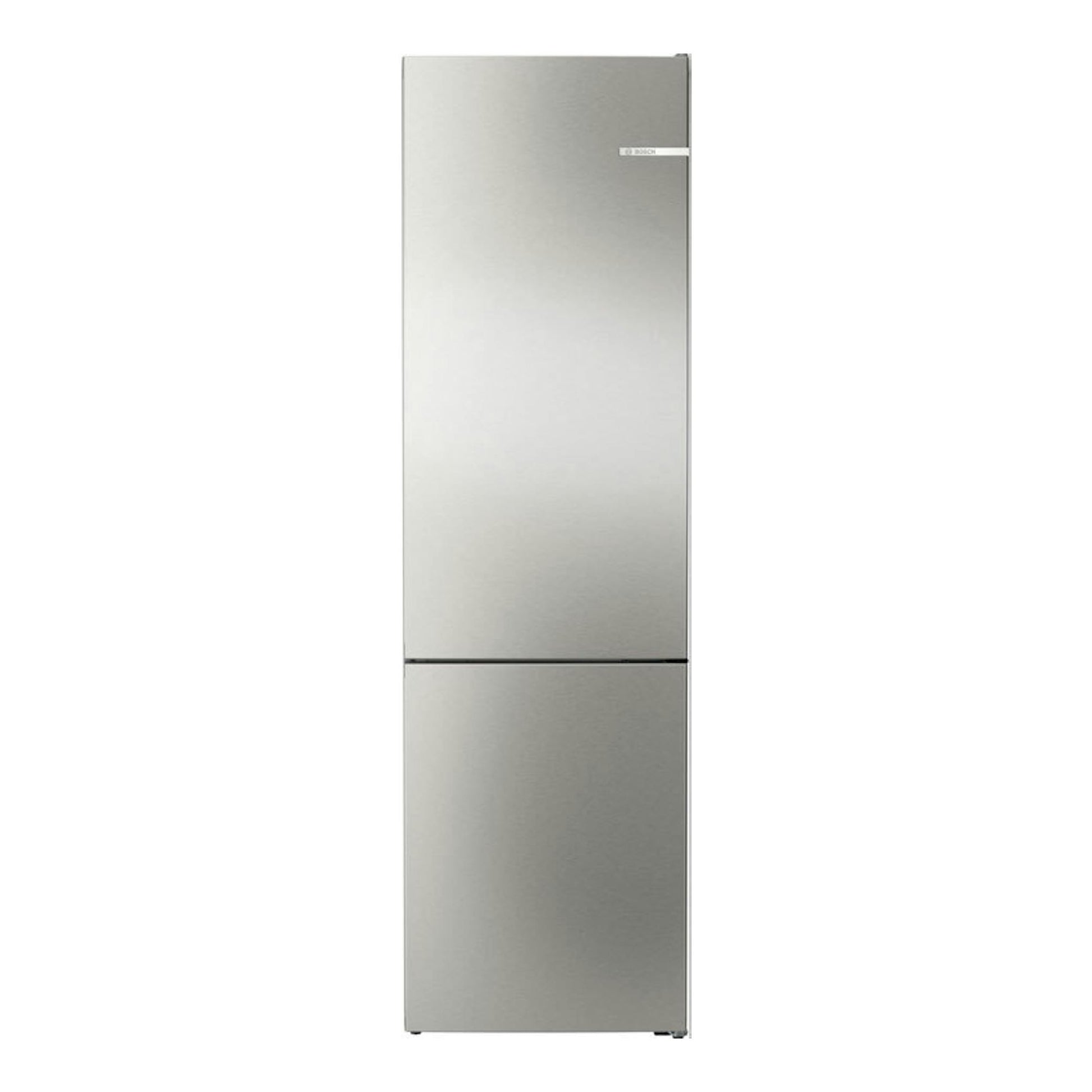 Frigorífico combi Bosch KGN39VIEB de acero, vista frontal.