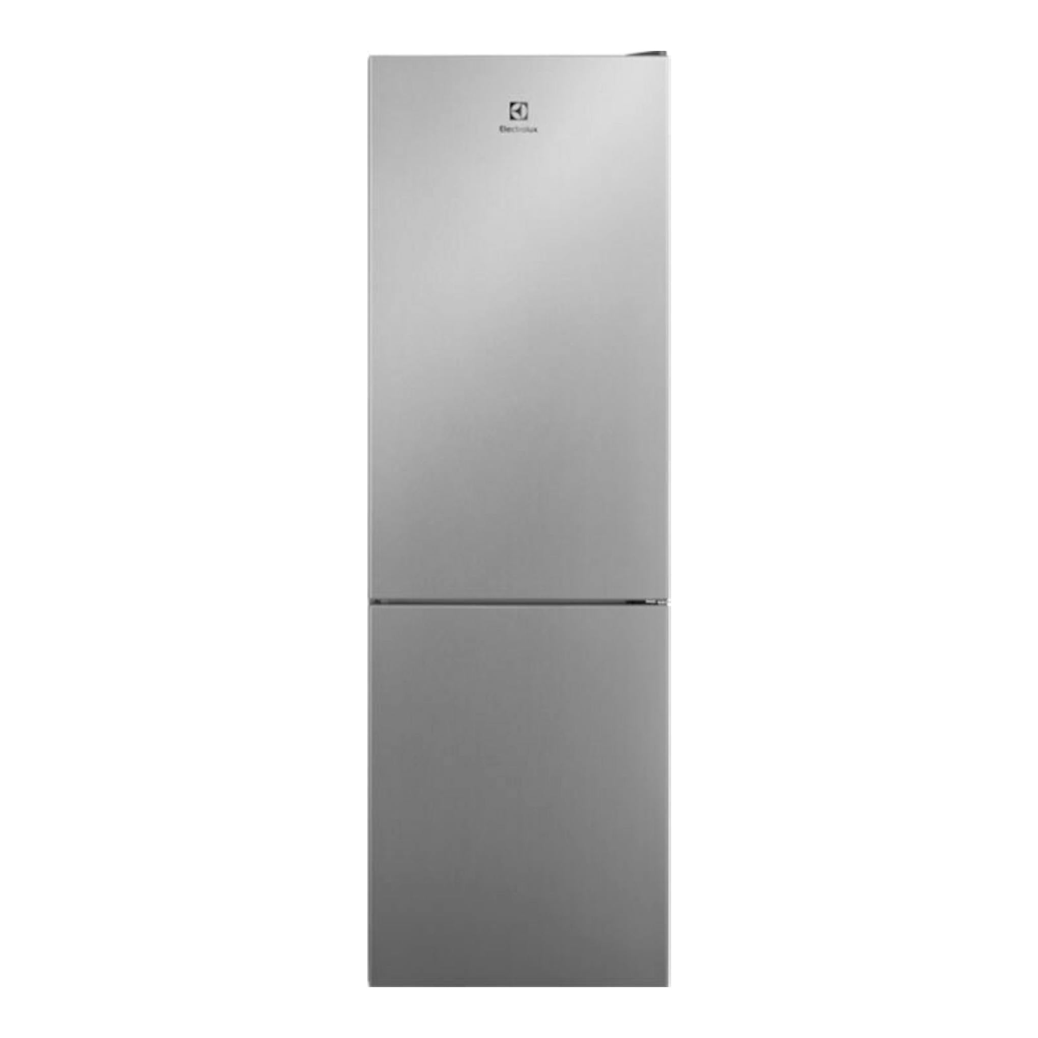 Frigorífico combi Electrolux LNT6ME32U2 inox, vista frontal, puerta superior y congelador inferior.