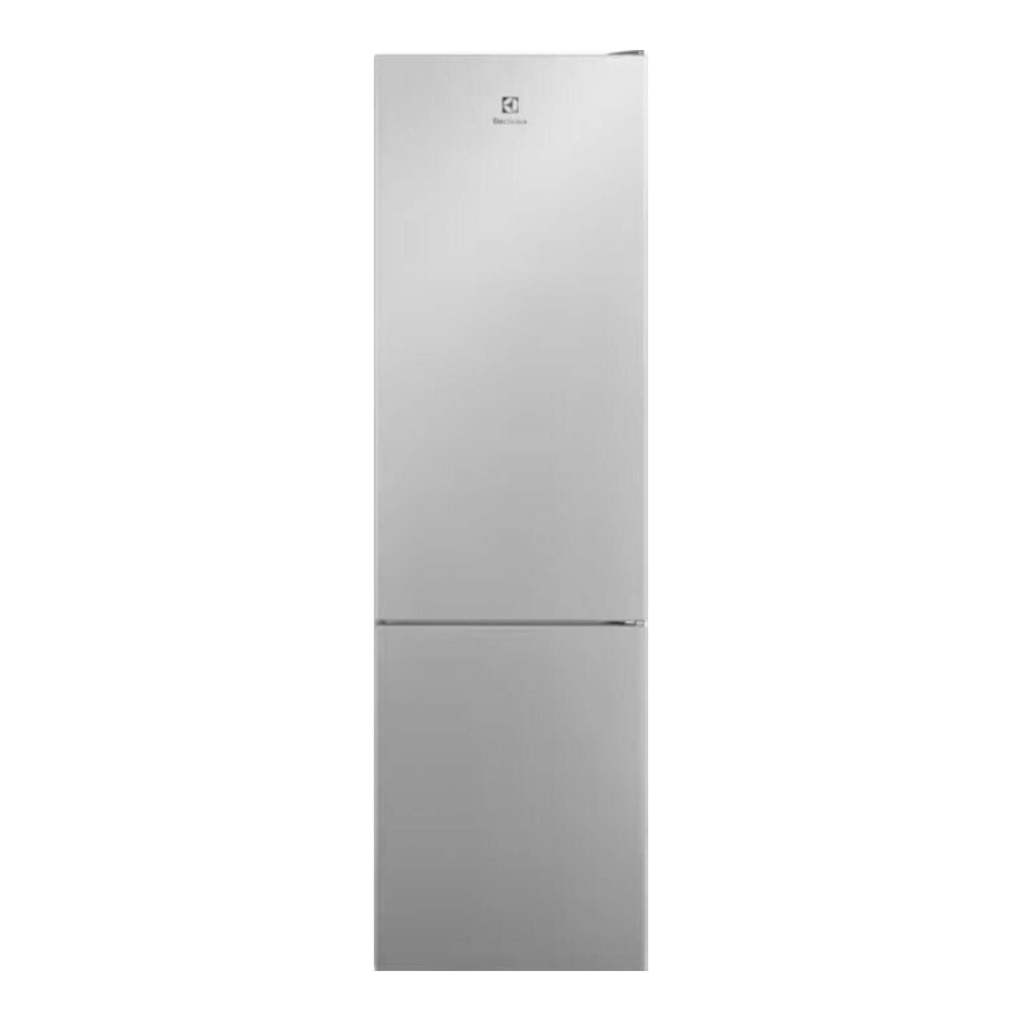 Frigorífico combi Electrolux LNT6ME36U inox, vista frontal, de dos puertas.
