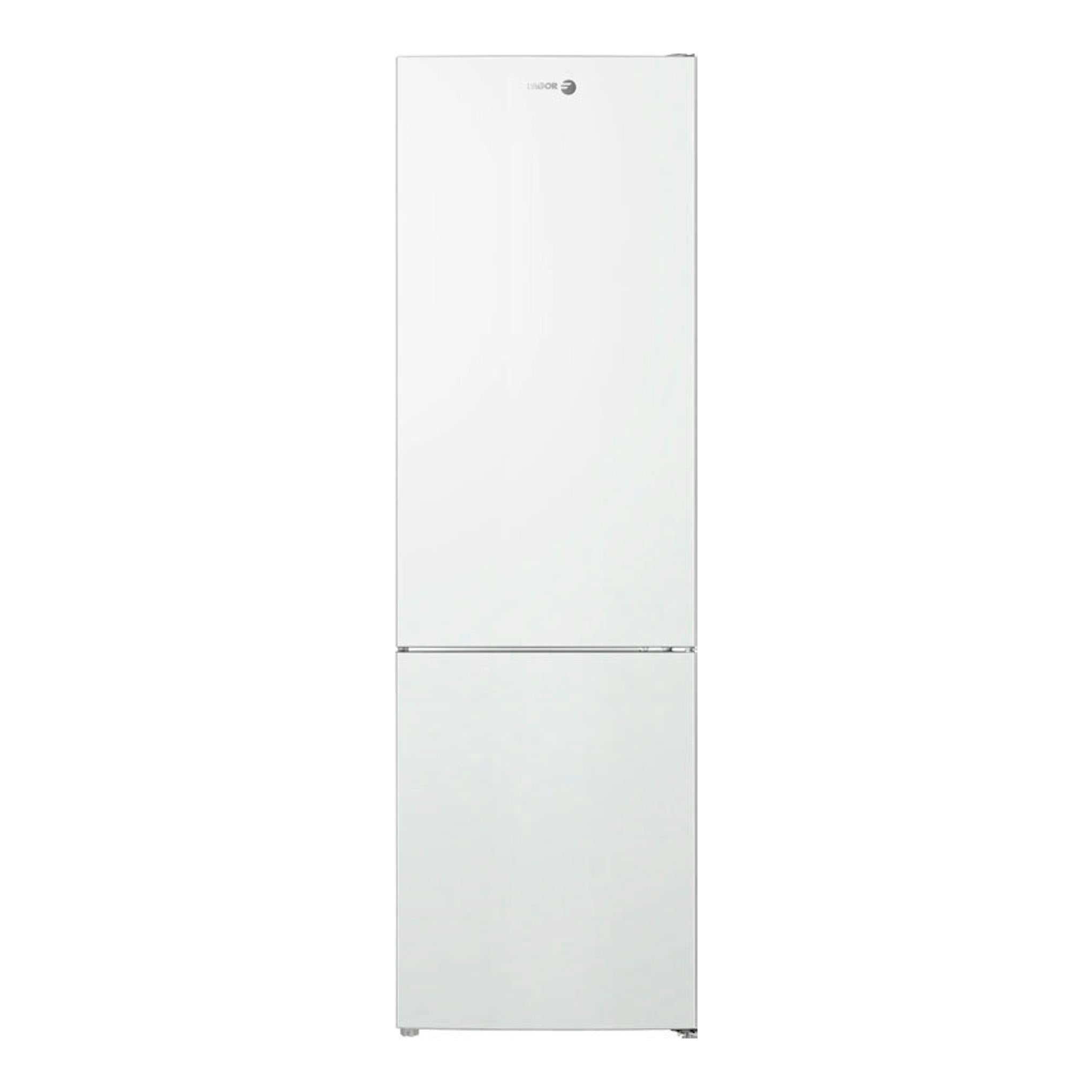 Frigorífico combi Fagor 3FFK-6840 blanco, vista frontal, con dos puertas y congelador inferior.