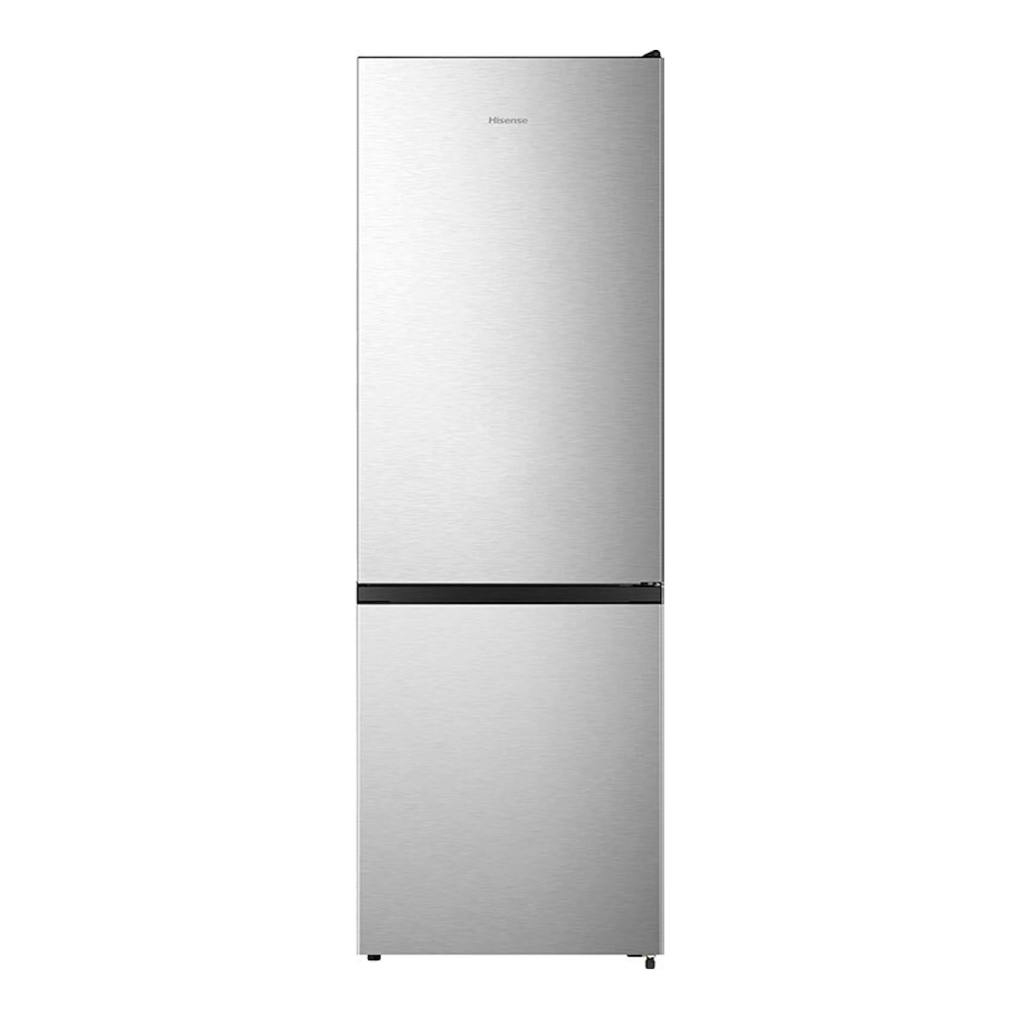 Frigorífico combi Hisense RB372N4ACE inox, vista frontal, acabado en acero inoxidable.