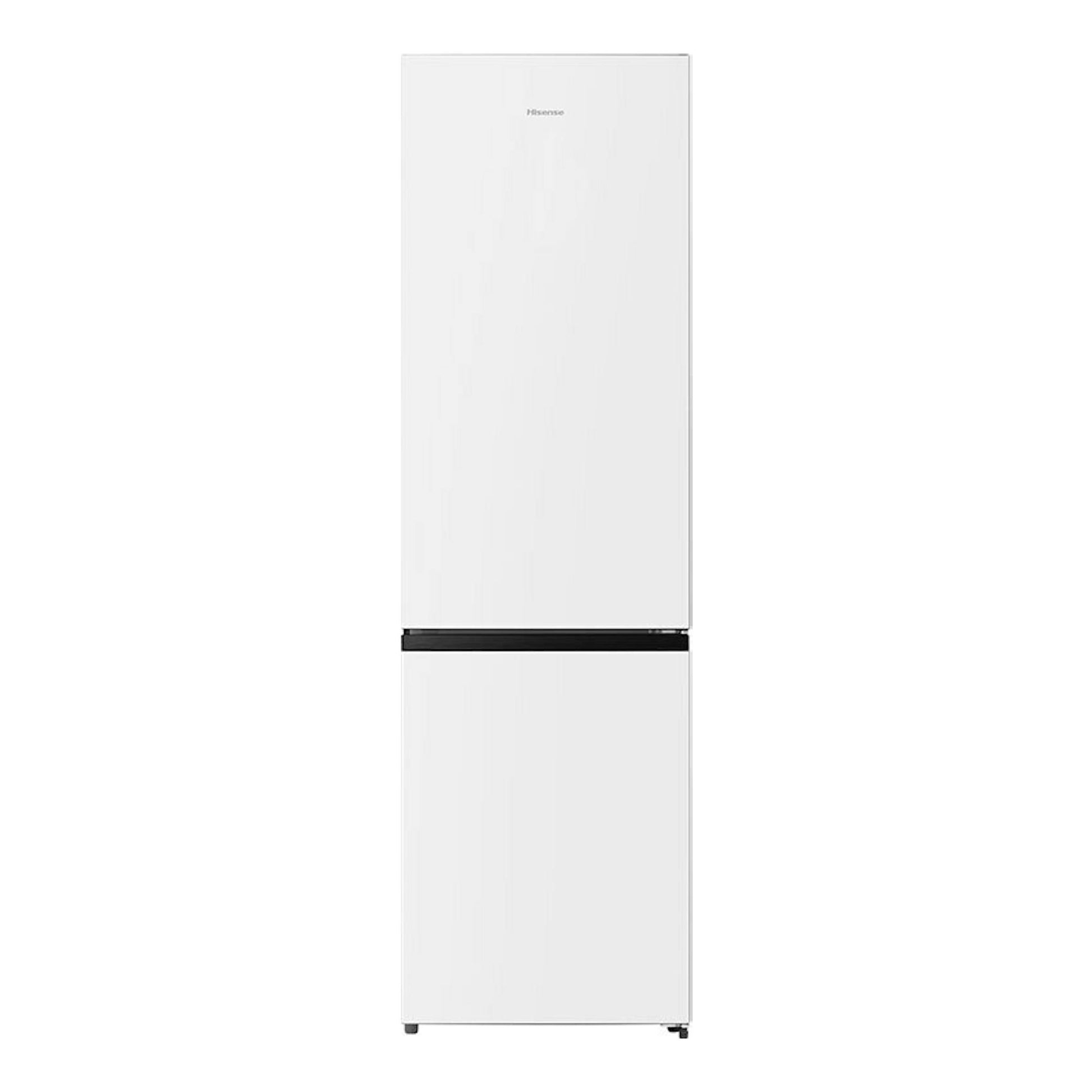 Frigorífico combi Hisense RB440N4AWC blanco, vista frontal, con congelador inferior.