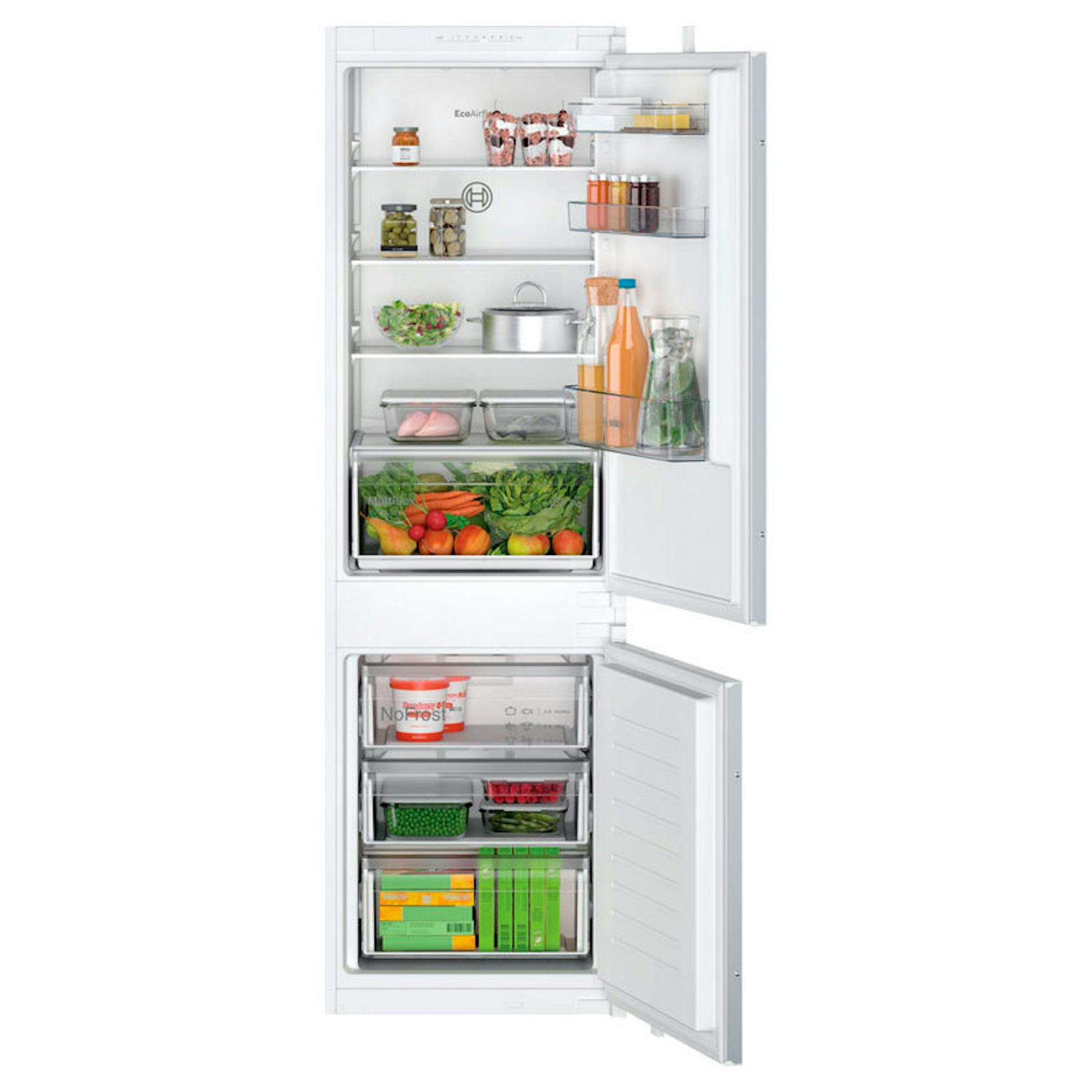 Frigorífico combi integrable Bosch KIN86NSE0 abierto