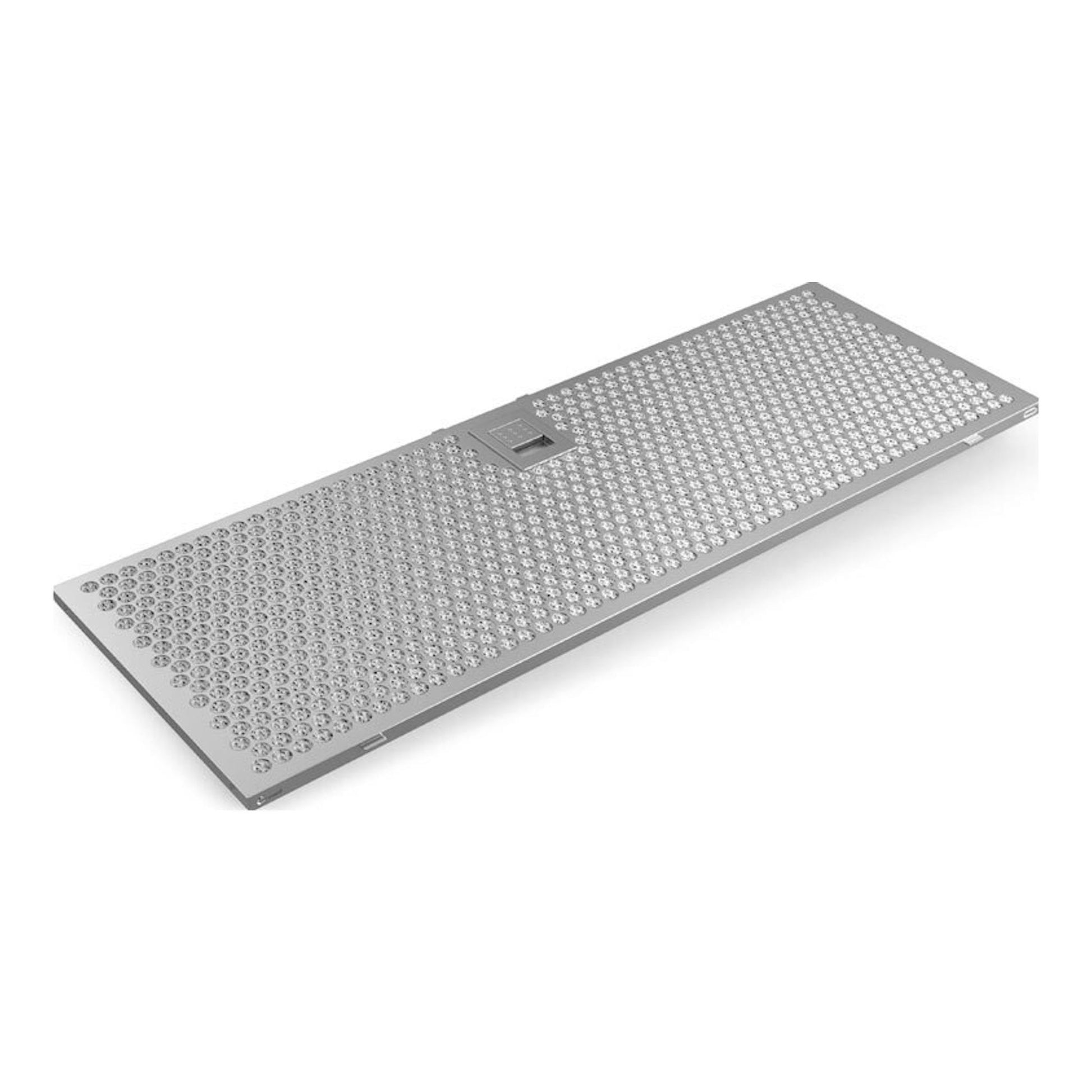 Grupo filtrante Balay 3BF387EX inox, vista en perspectiva superior, panel rectangular perforado.